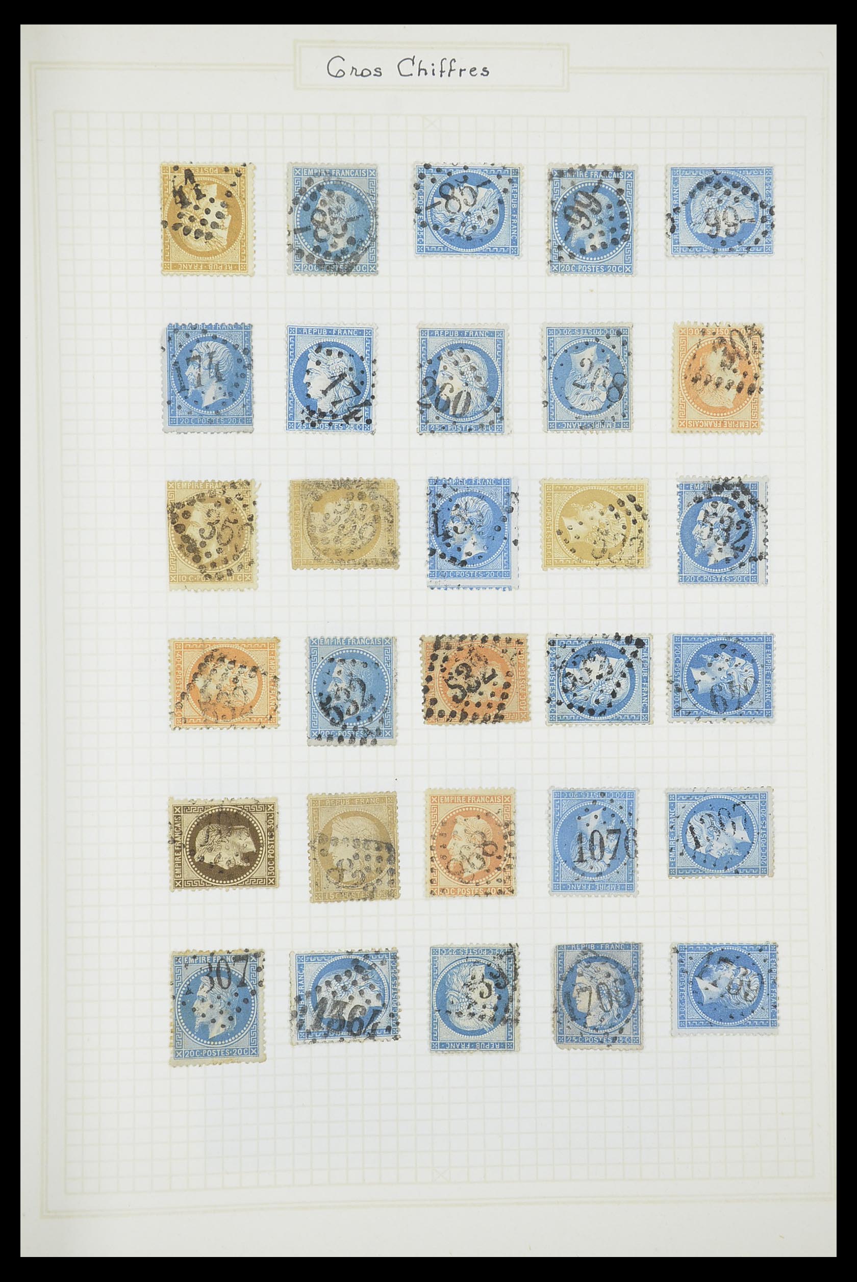 33851 011 - Stamp collection 33851 France classic cancels.