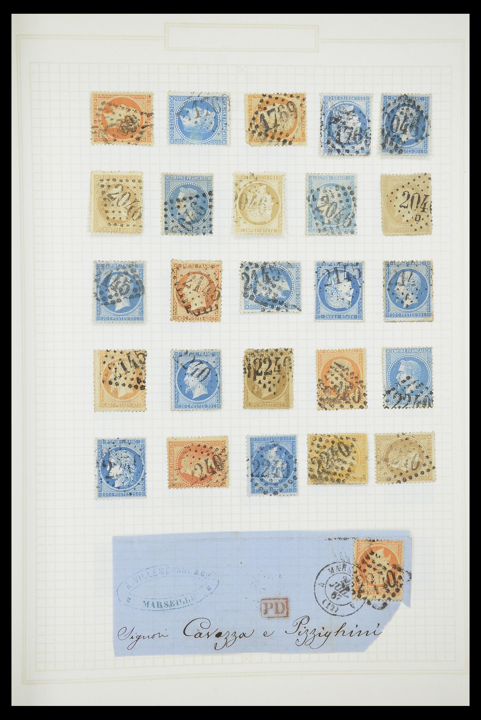 33851 012 - Stamp collection 33851 France classic cancels.