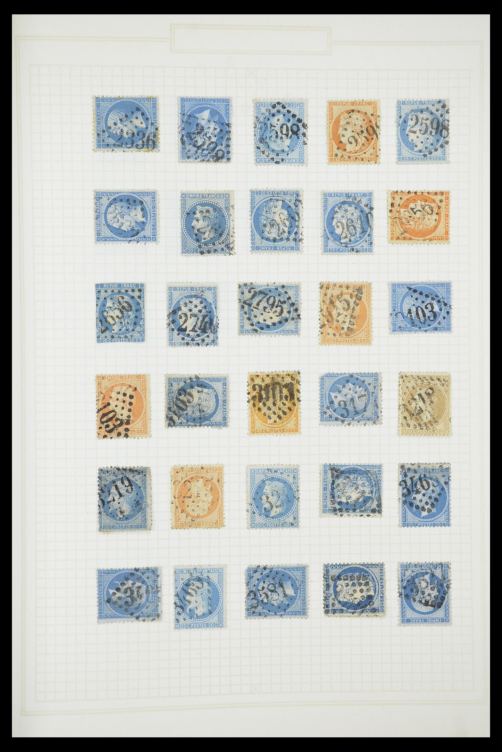 33851 013 - Stamp collection 33851 France classic cancels.