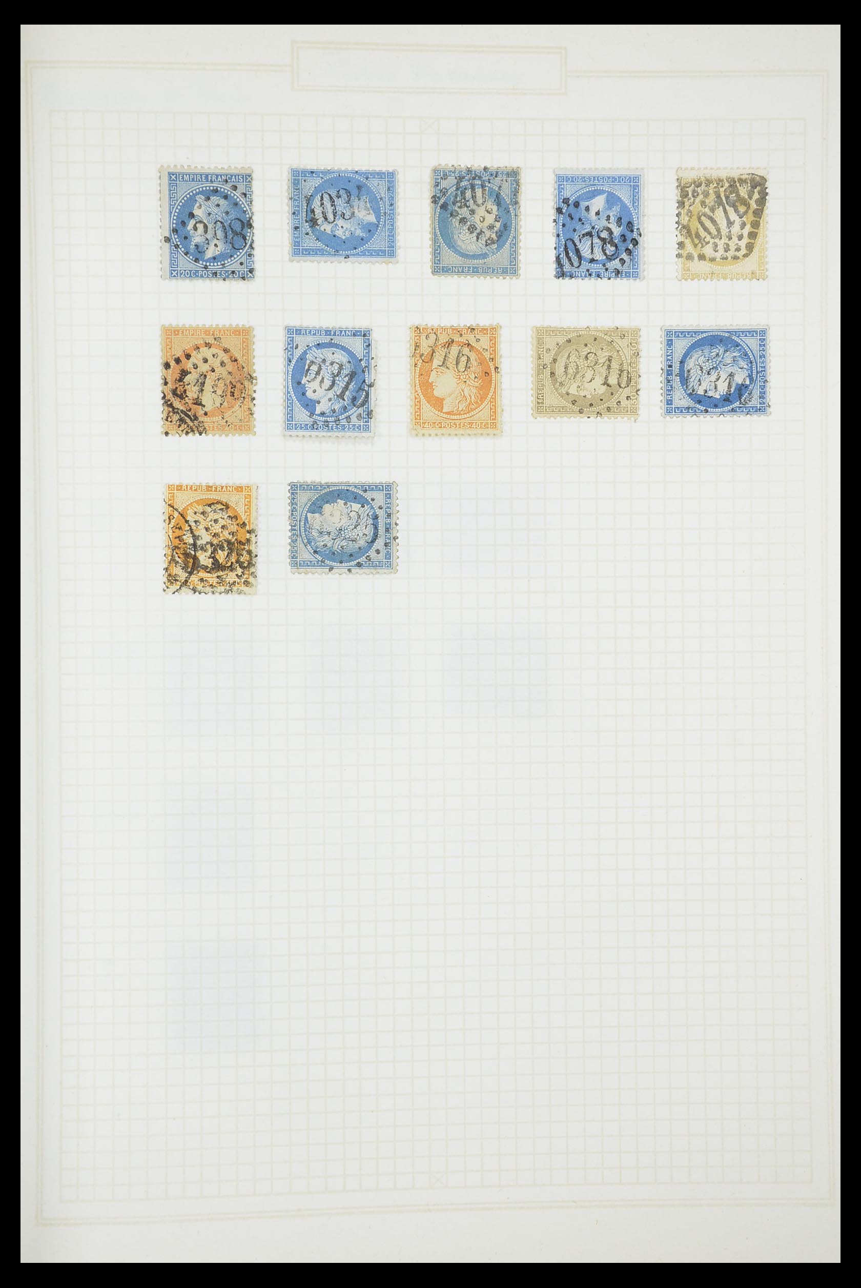 33851 014 - Stamp collection 33851 France classic cancels.