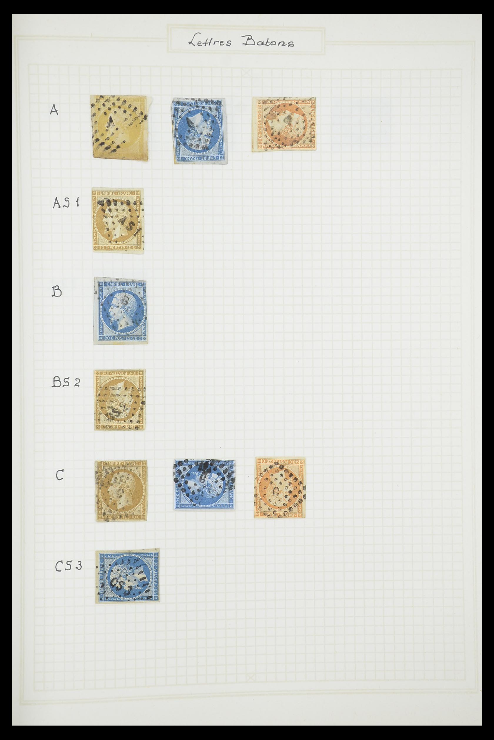 33851 017 - Postzegelverzameling 33851 Frankrijk klassiek stempels.