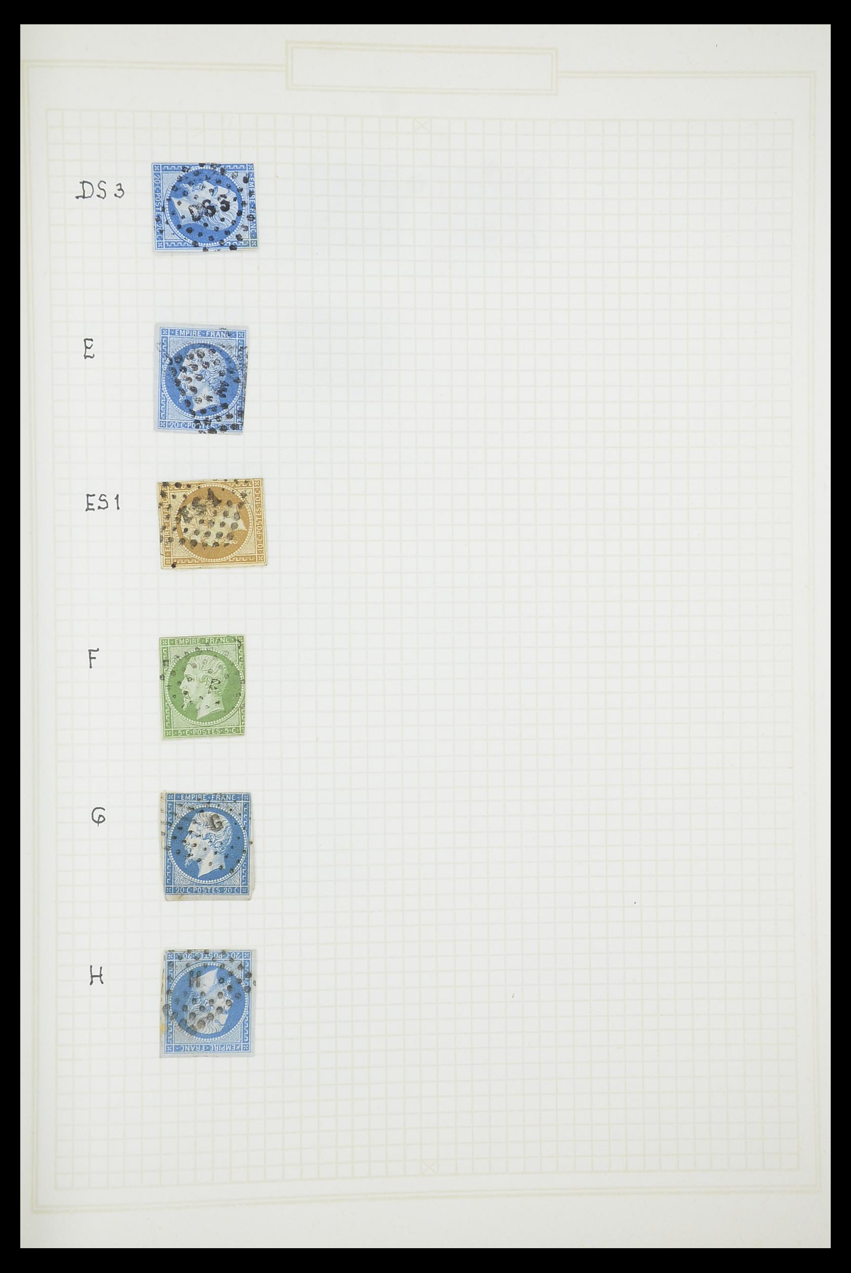 33851 019 - Postzegelverzameling 33851 Frankrijk klassiek stempels.