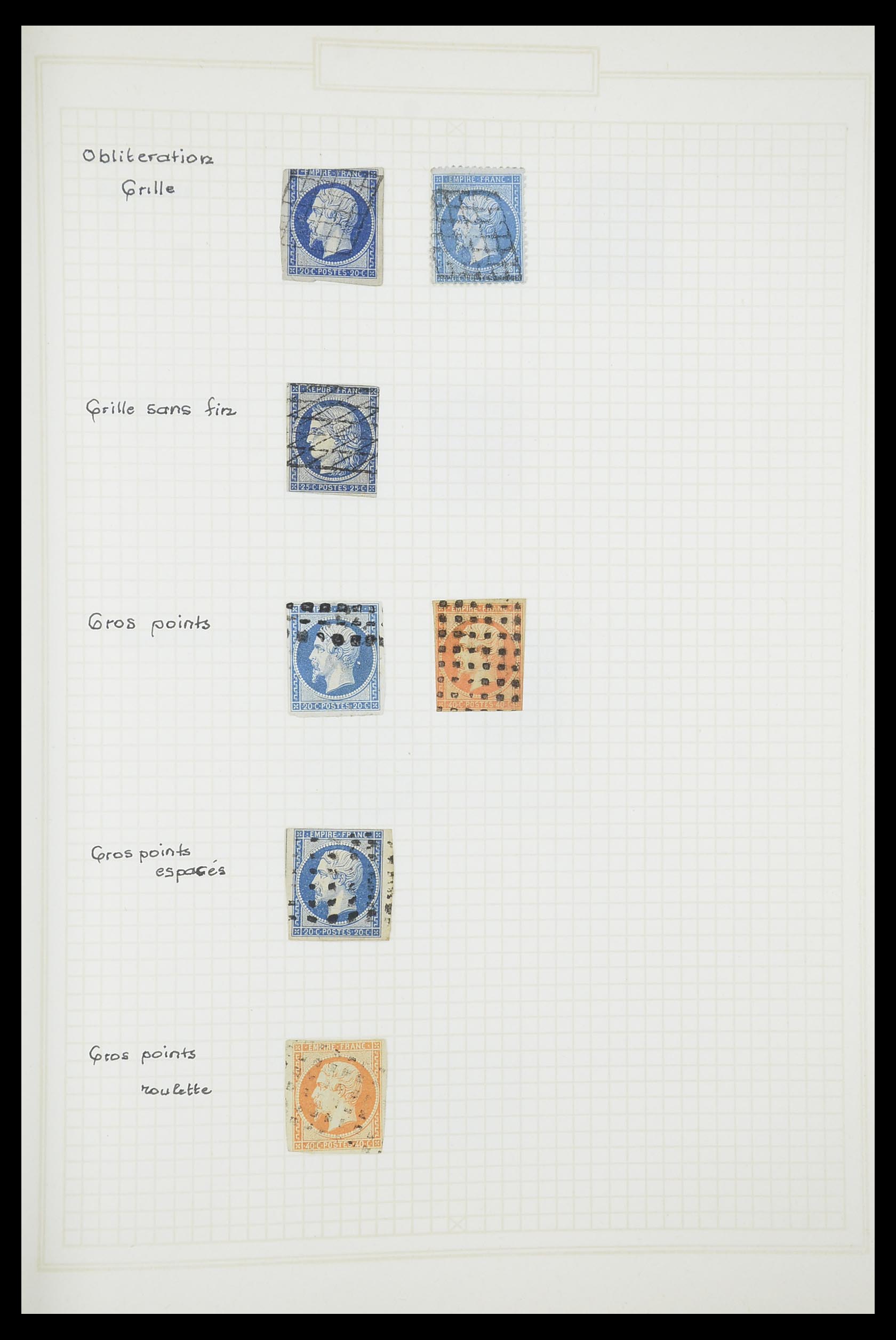 33851 021 - Postzegelverzameling 33851 Frankrijk klassiek stempels.
