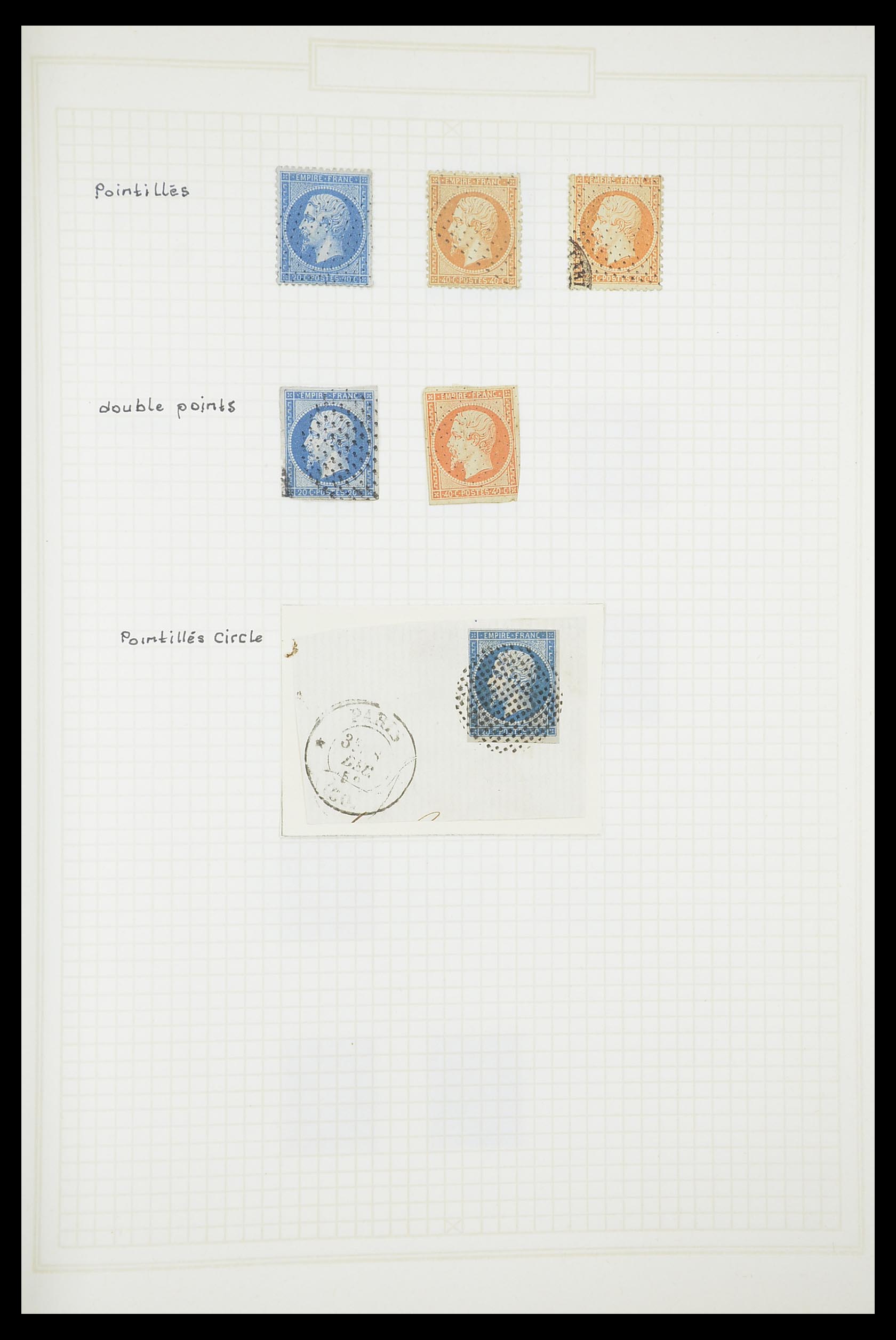 33851 022 - Postzegelverzameling 33851 Frankrijk klassiek stempels.