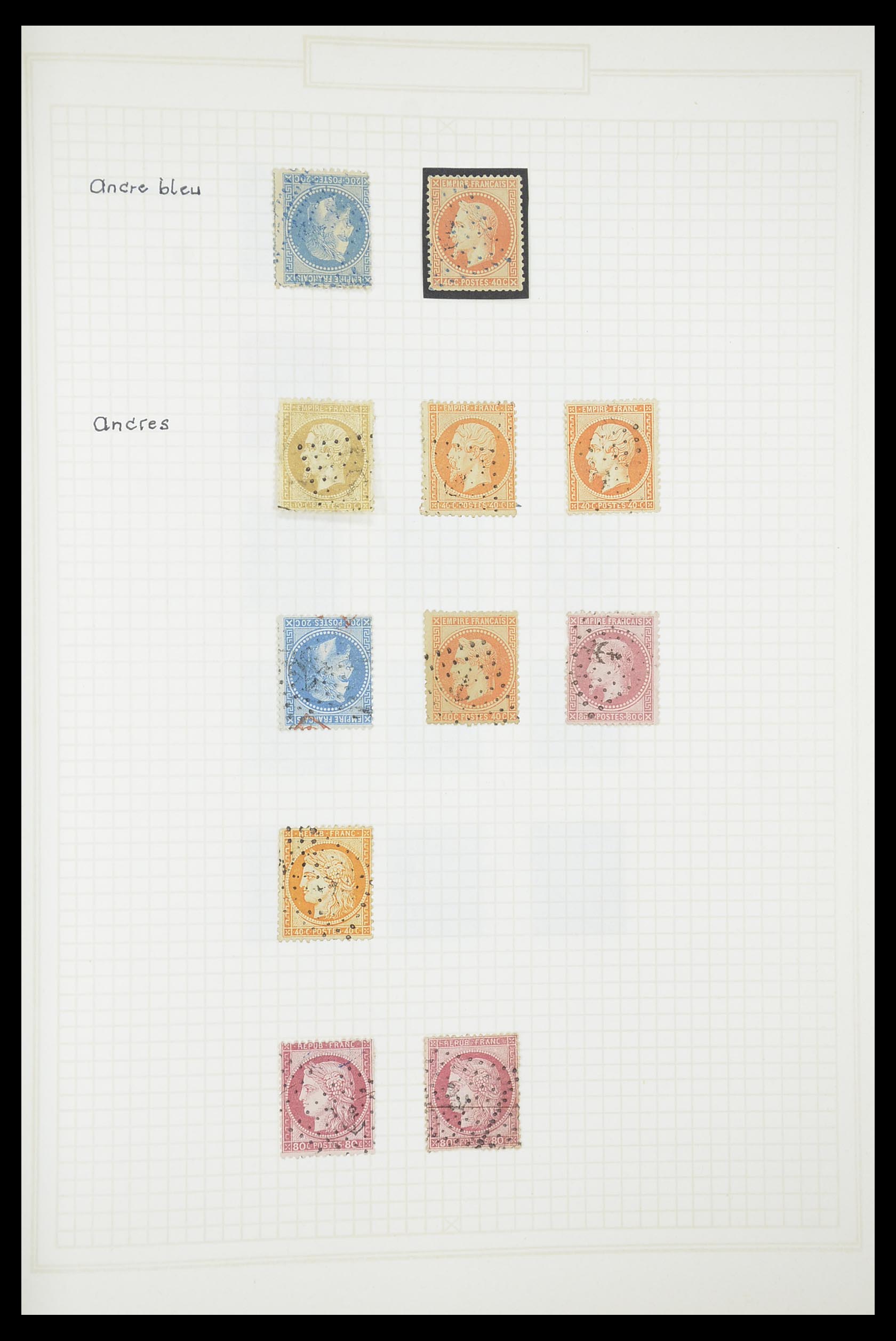 33851 023 - Postzegelverzameling 33851 Frankrijk klassiek stempels.