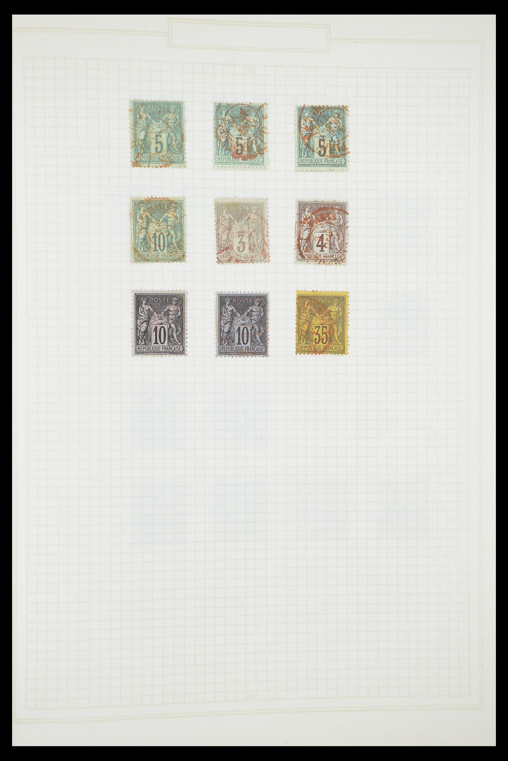 33851 025 - Postzegelverzameling 33851 Frankrijk klassiek stempels.