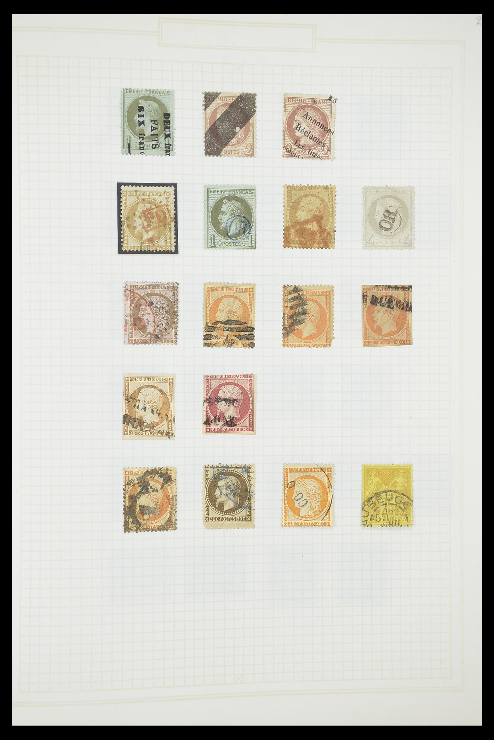 33851 026 - Postzegelverzameling 33851 Frankrijk klassiek stempels.