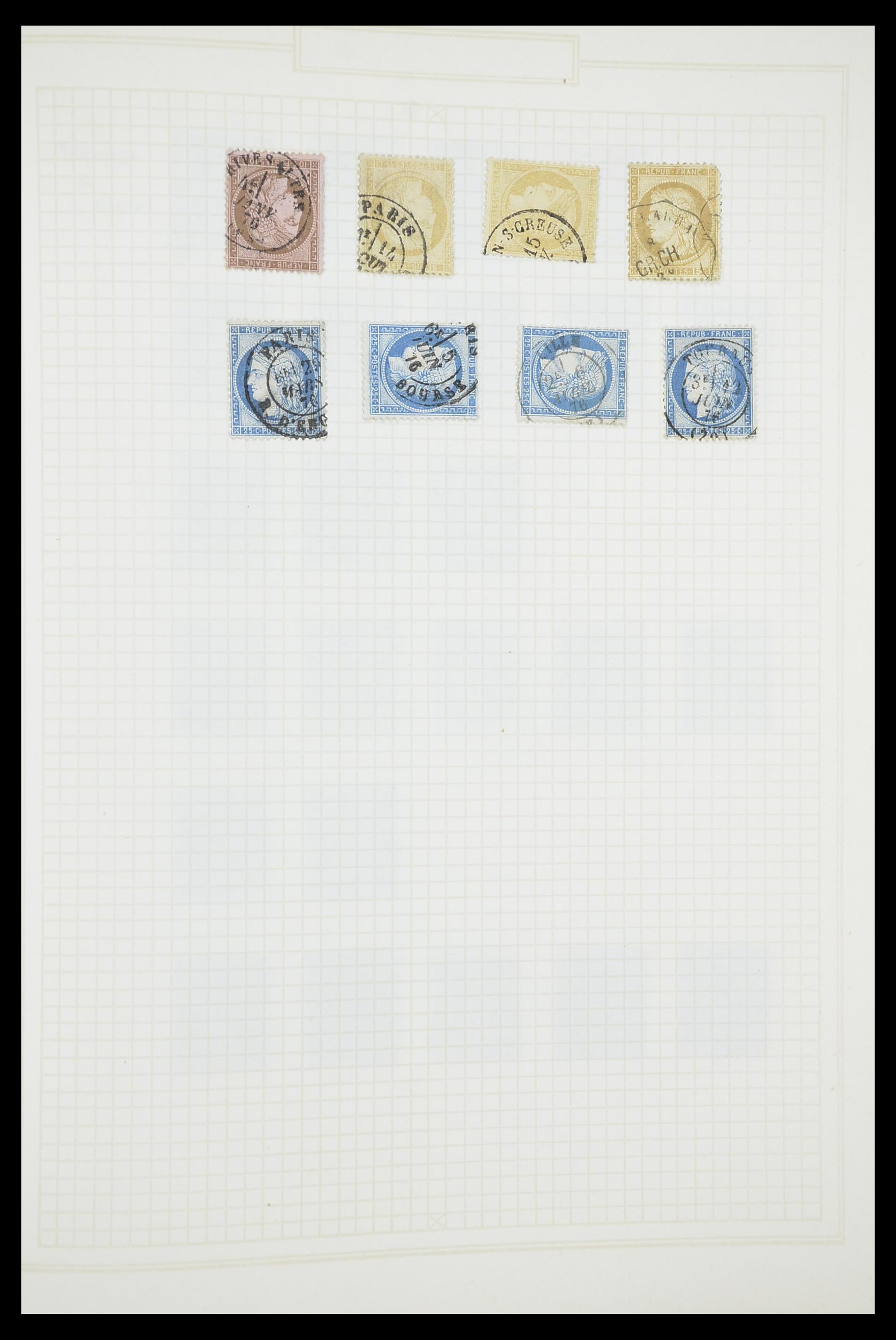 33851 028 - Postzegelverzameling 33851 Frankrijk klassiek stempels.