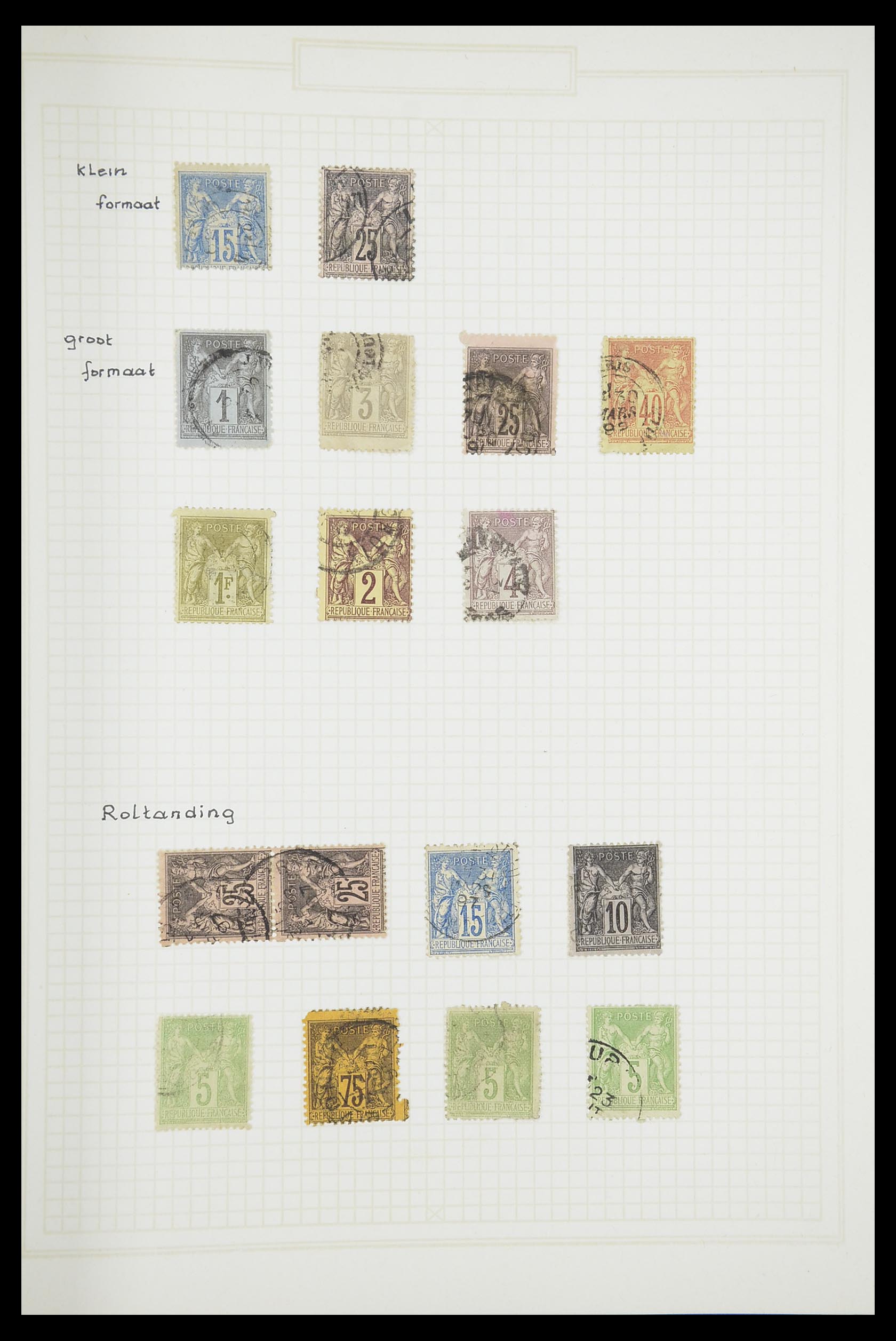 33851 031 - Postzegelverzameling 33851 Frankrijk klassiek stempels.