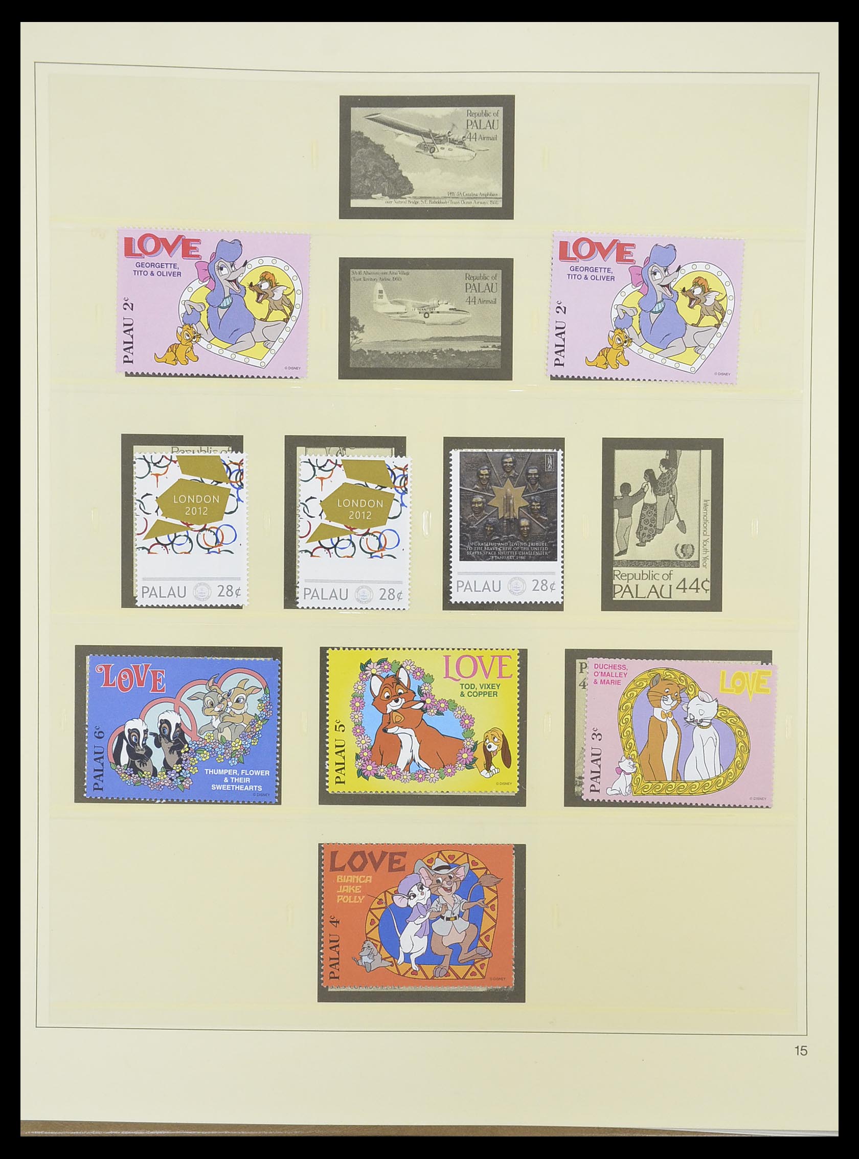 33852 015 - Postzegelverzameling 33852 Palau 1983-1999.