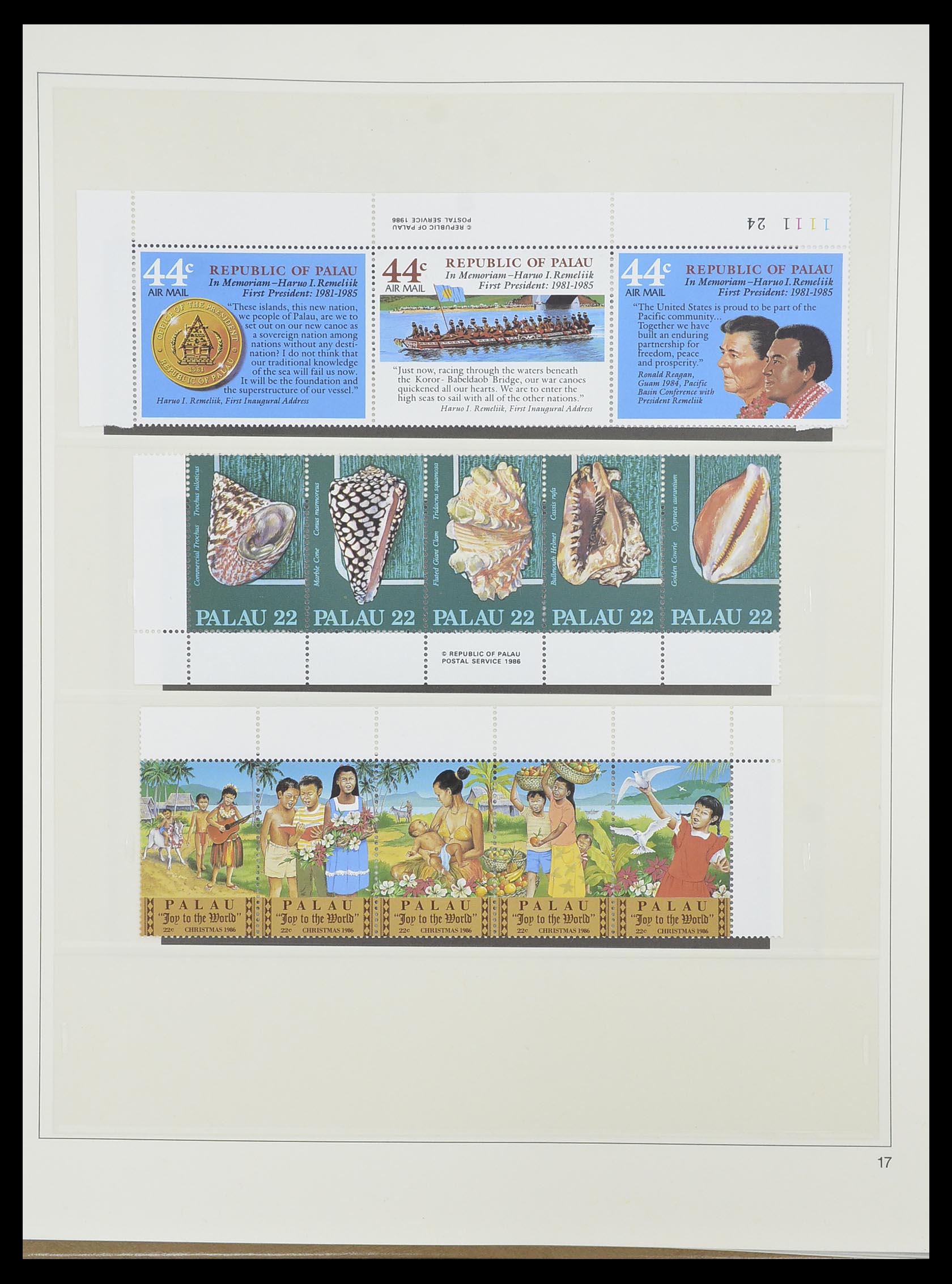 33852 017 - Postzegelverzameling 33852 Palau 1983-1999.