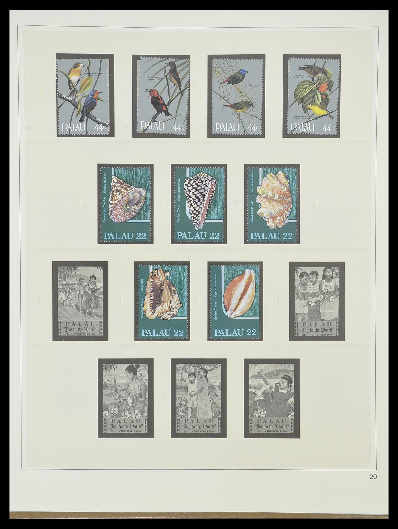 33852 020 - Postzegelverzameling 33852 Palau 1983-1999.