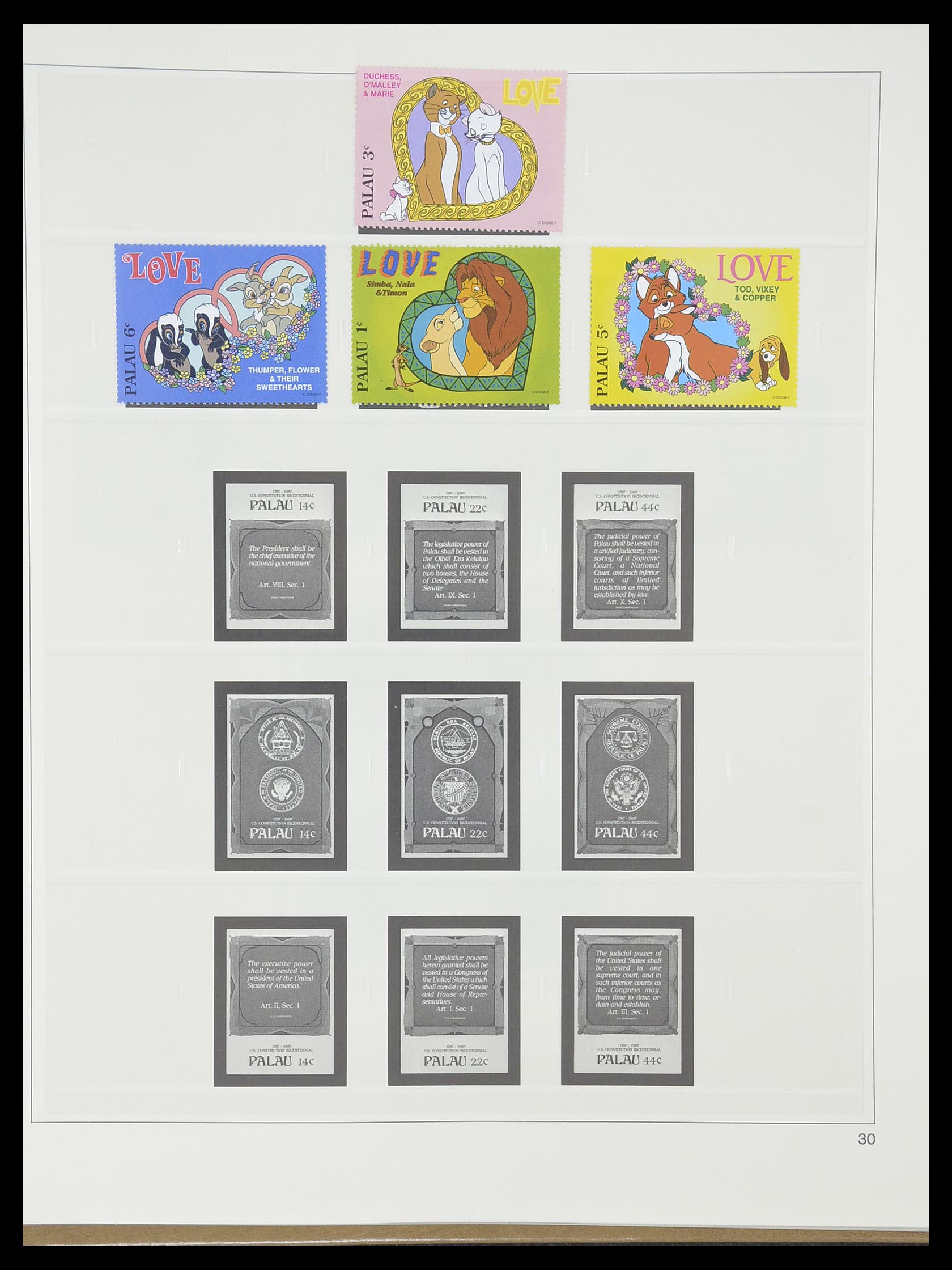 33852 027 - Postzegelverzameling 33852 Palau 1983-1999.