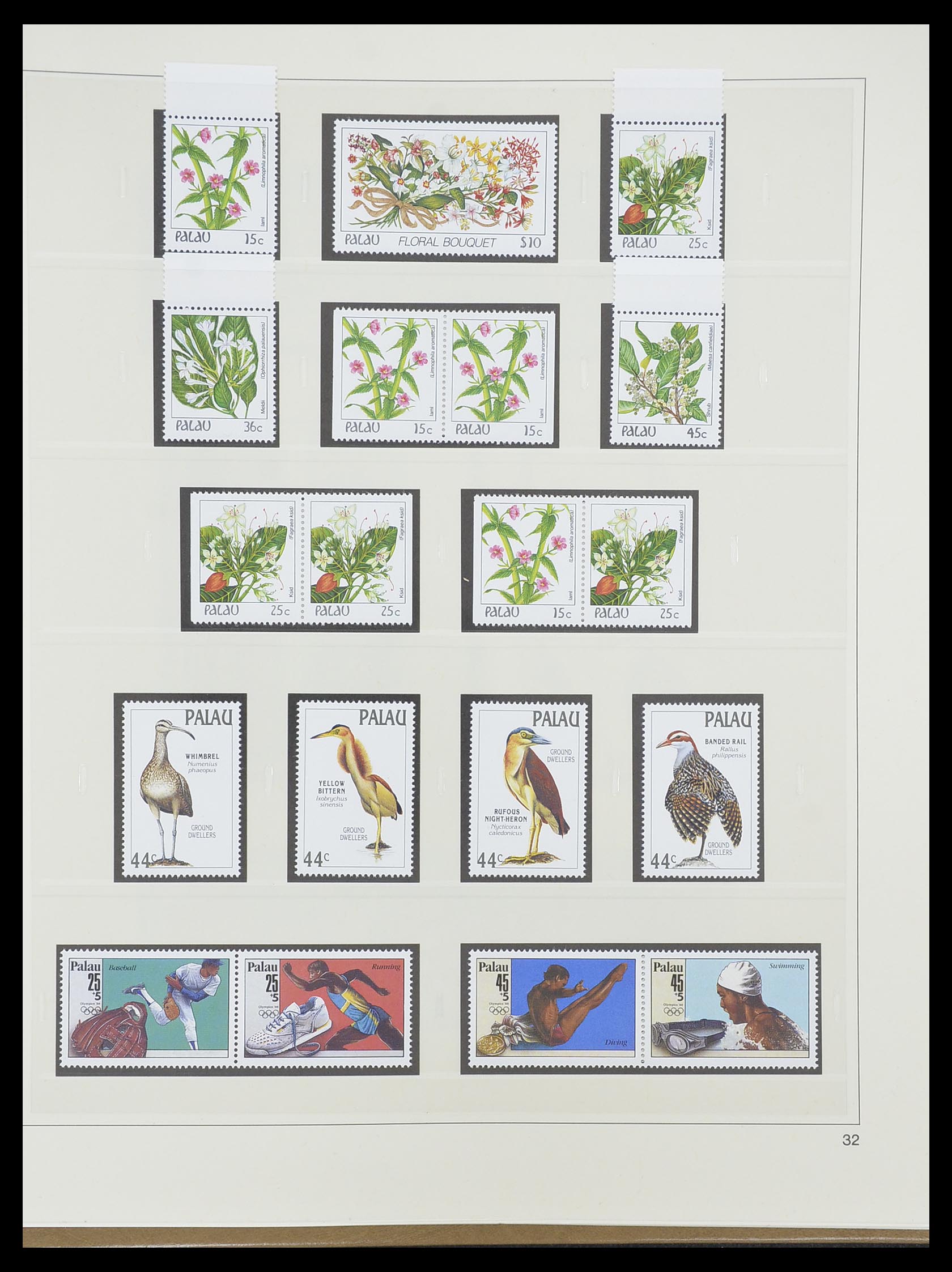 33852 033 - Postzegelverzameling 33852 Palau 1983-1999.