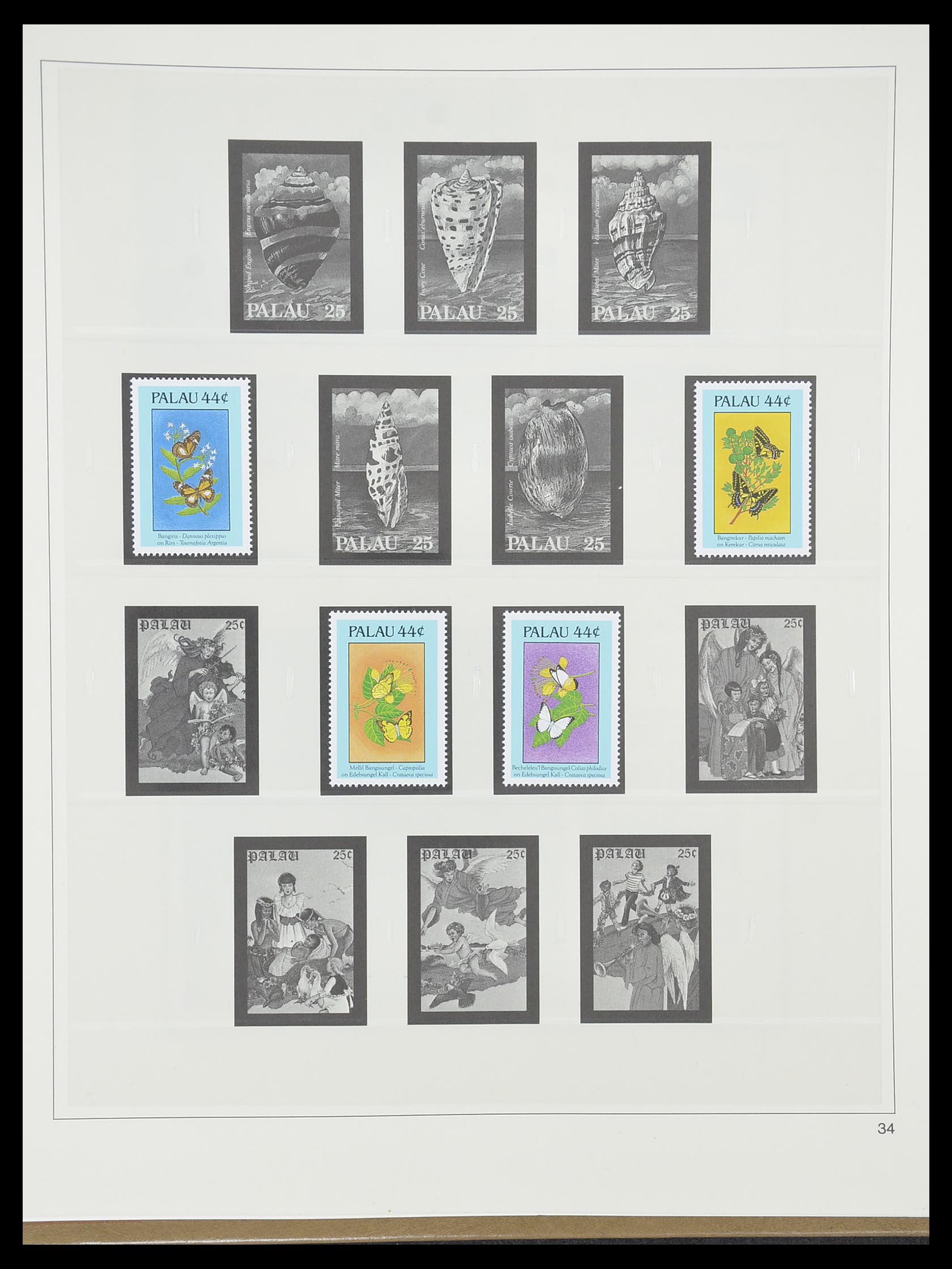 33852 035 - Postzegelverzameling 33852 Palau 1983-1999.