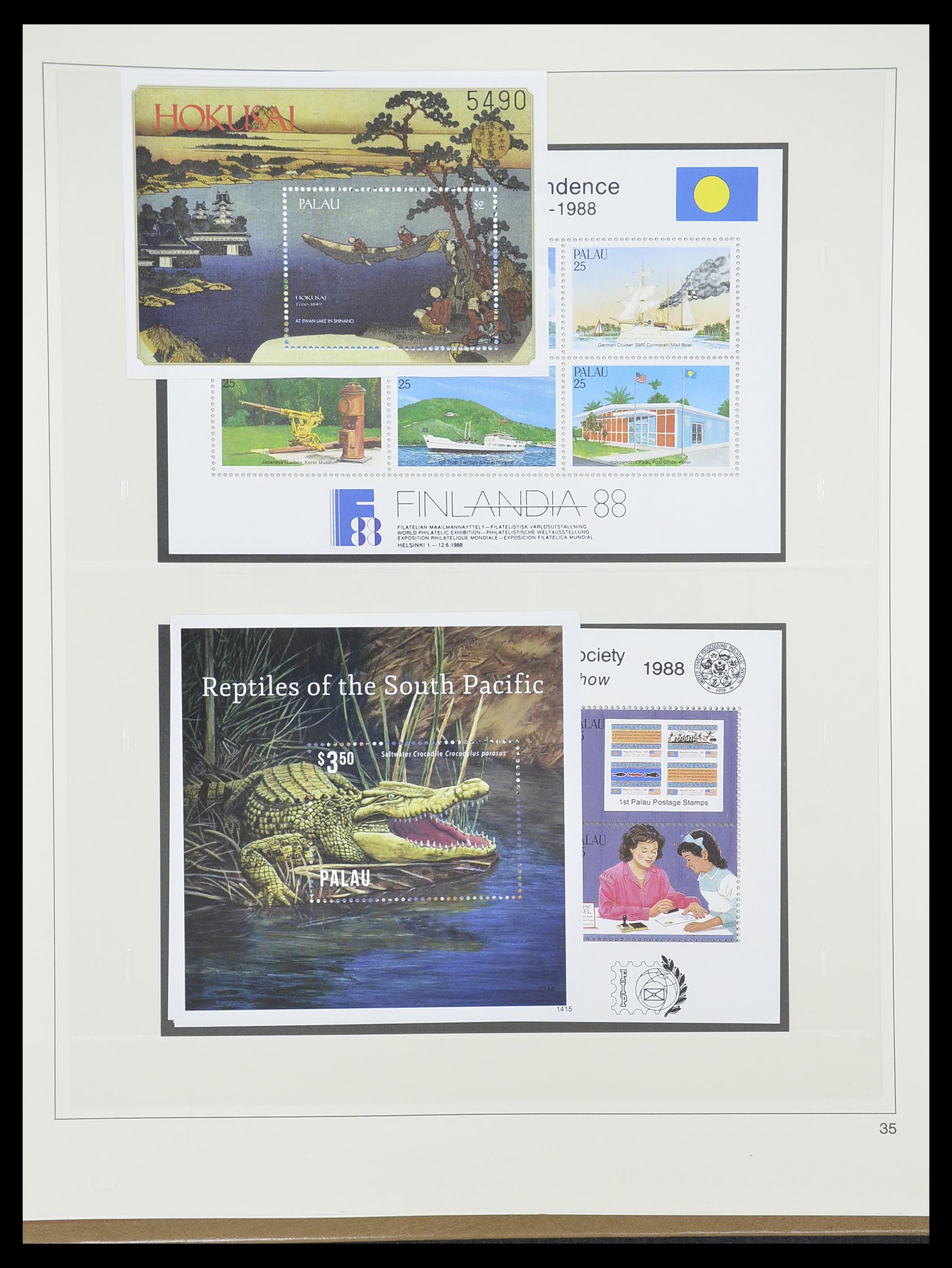 33852 036 - Postzegelverzameling 33852 Palau 1983-1999.