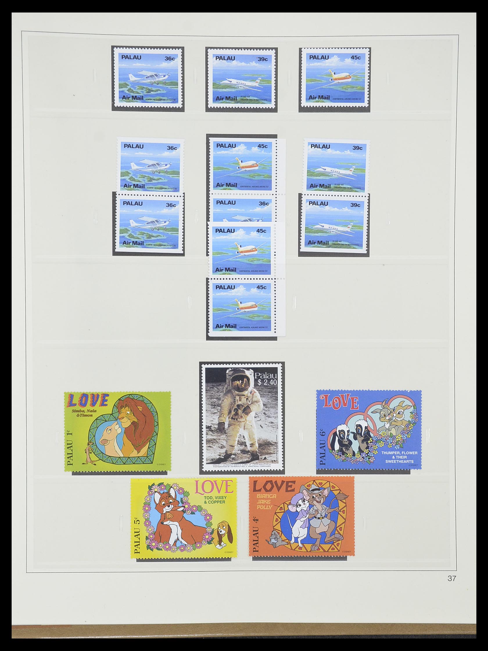 33852 038 - Postzegelverzameling 33852 Palau 1983-1999.