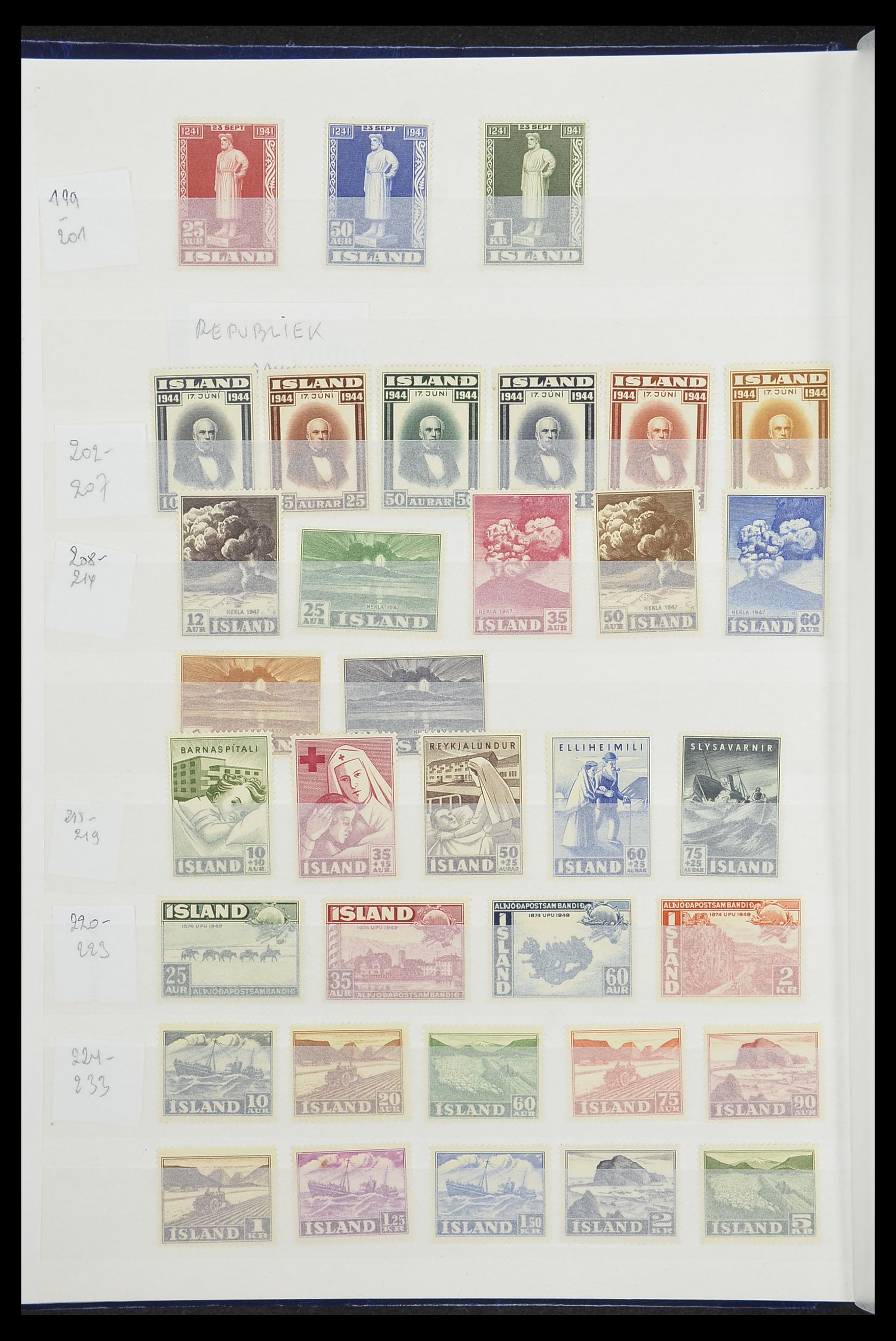 33854 006 - Postzegelverzameling 33854 IJsland 1876-2005.