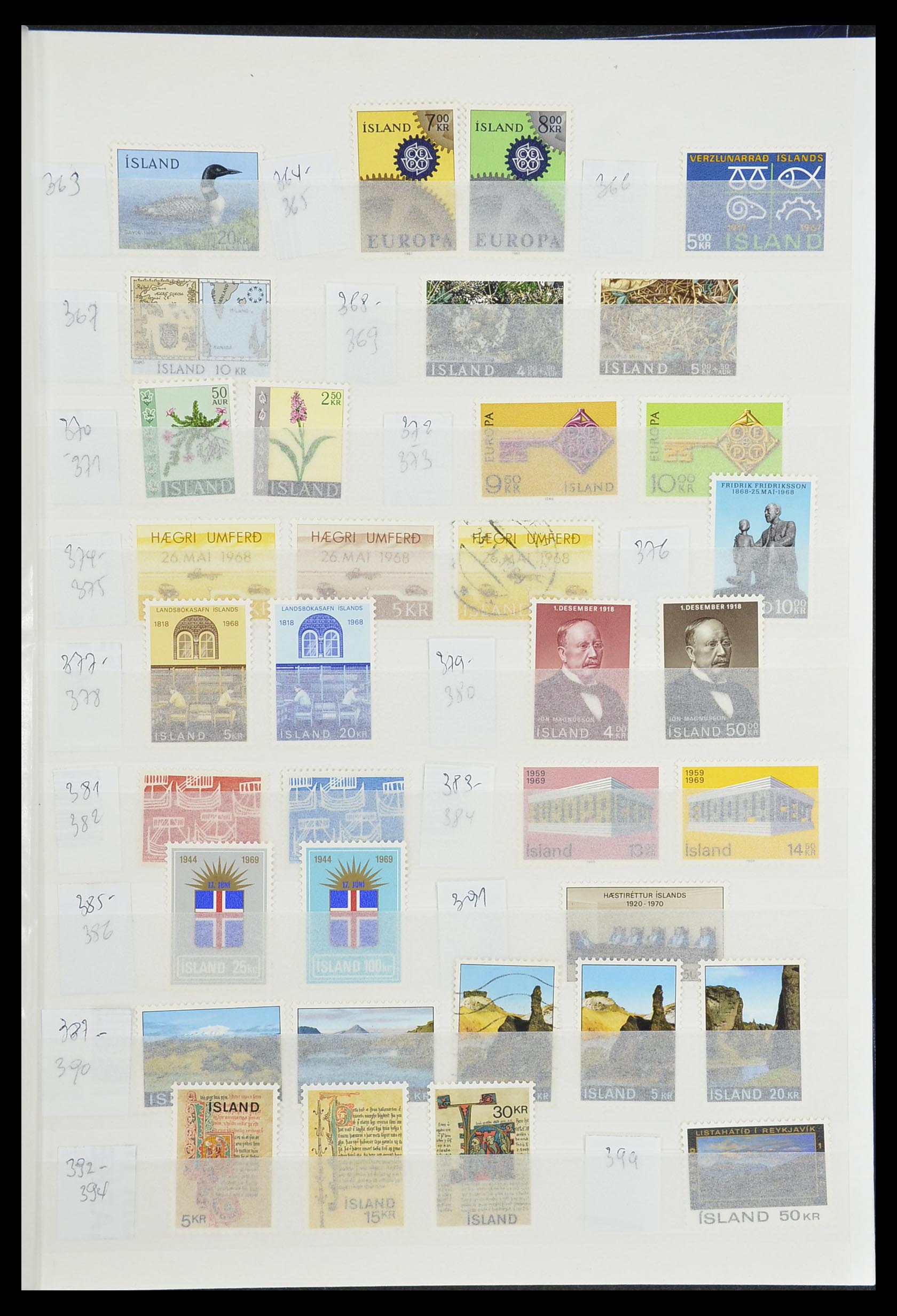 33854 011 - Postzegelverzameling 33854 IJsland 1876-2005.