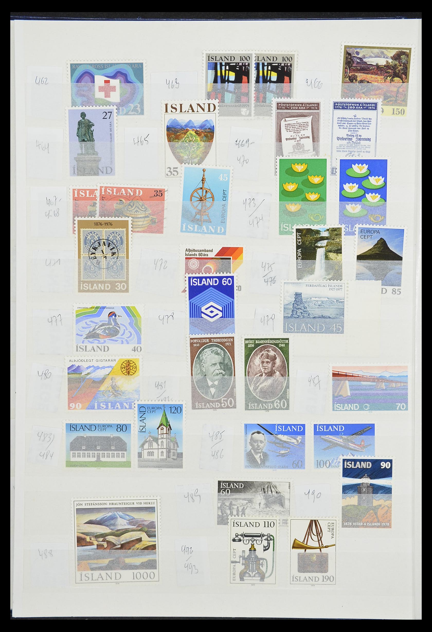 33854 014 - Postzegelverzameling 33854 IJsland 1876-2005.
