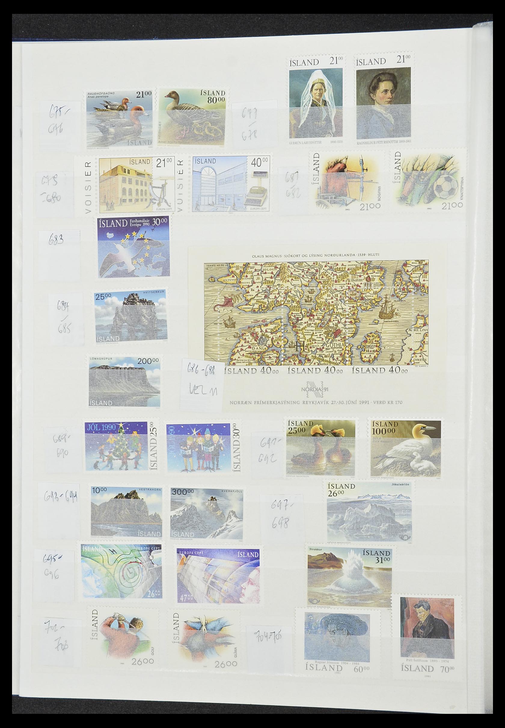 33854 022 - Postzegelverzameling 33854 IJsland 1876-2005.