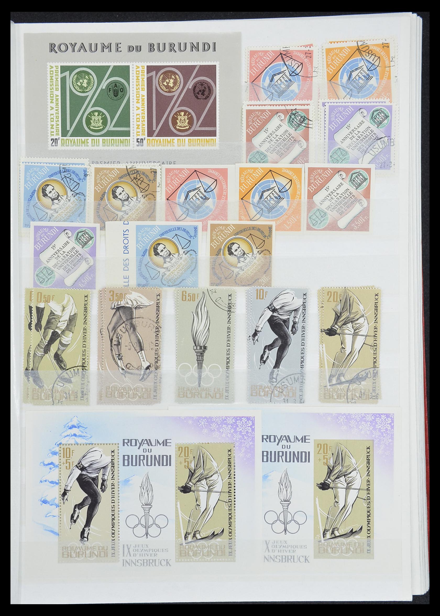 33855 003 - Postzegelverzameling 33855 Burundi 1962-1974.