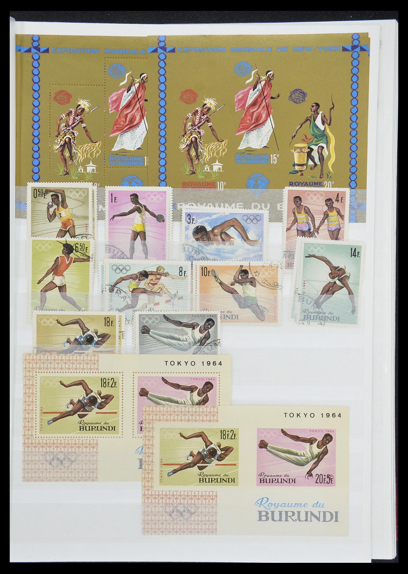 33855 005 - Postzegelverzameling 33855 Burundi 1962-1974.