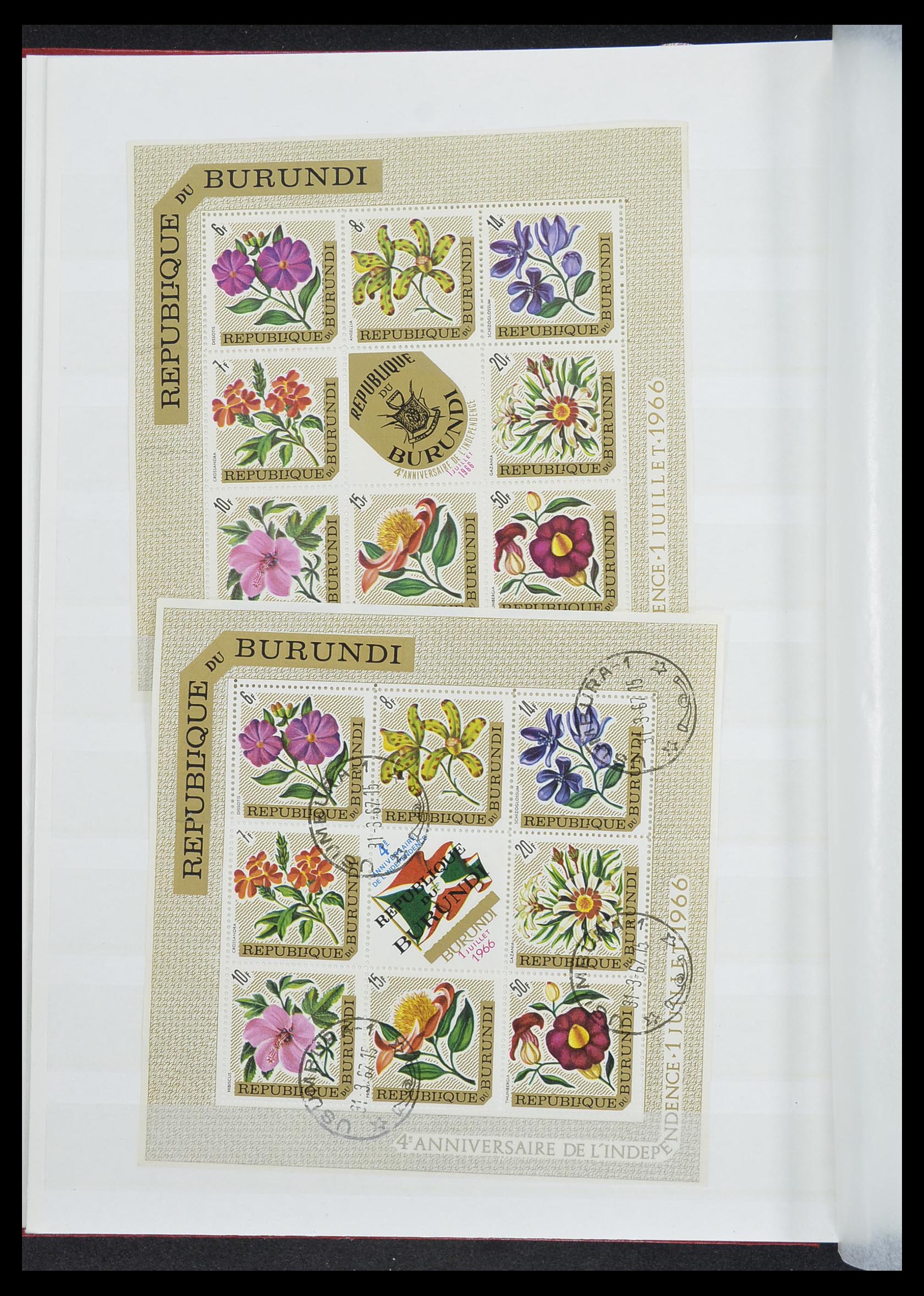 33855 014 - Postzegelverzameling 33855 Burundi 1962-1974.