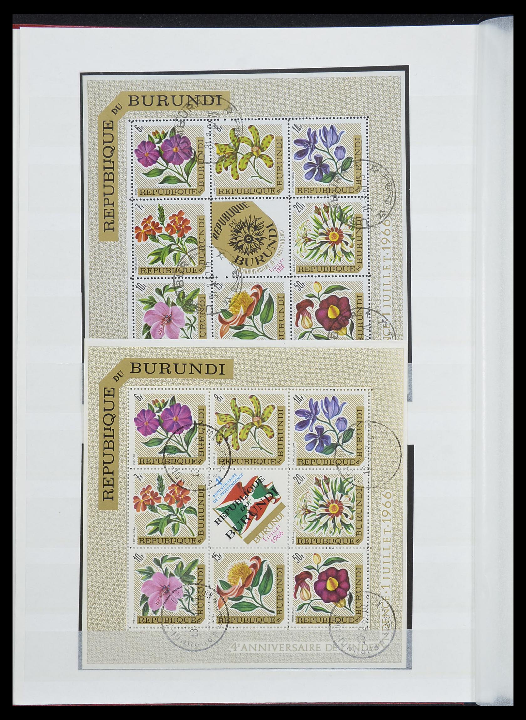 33855 016 - Postzegelverzameling 33855 Burundi 1962-1974.