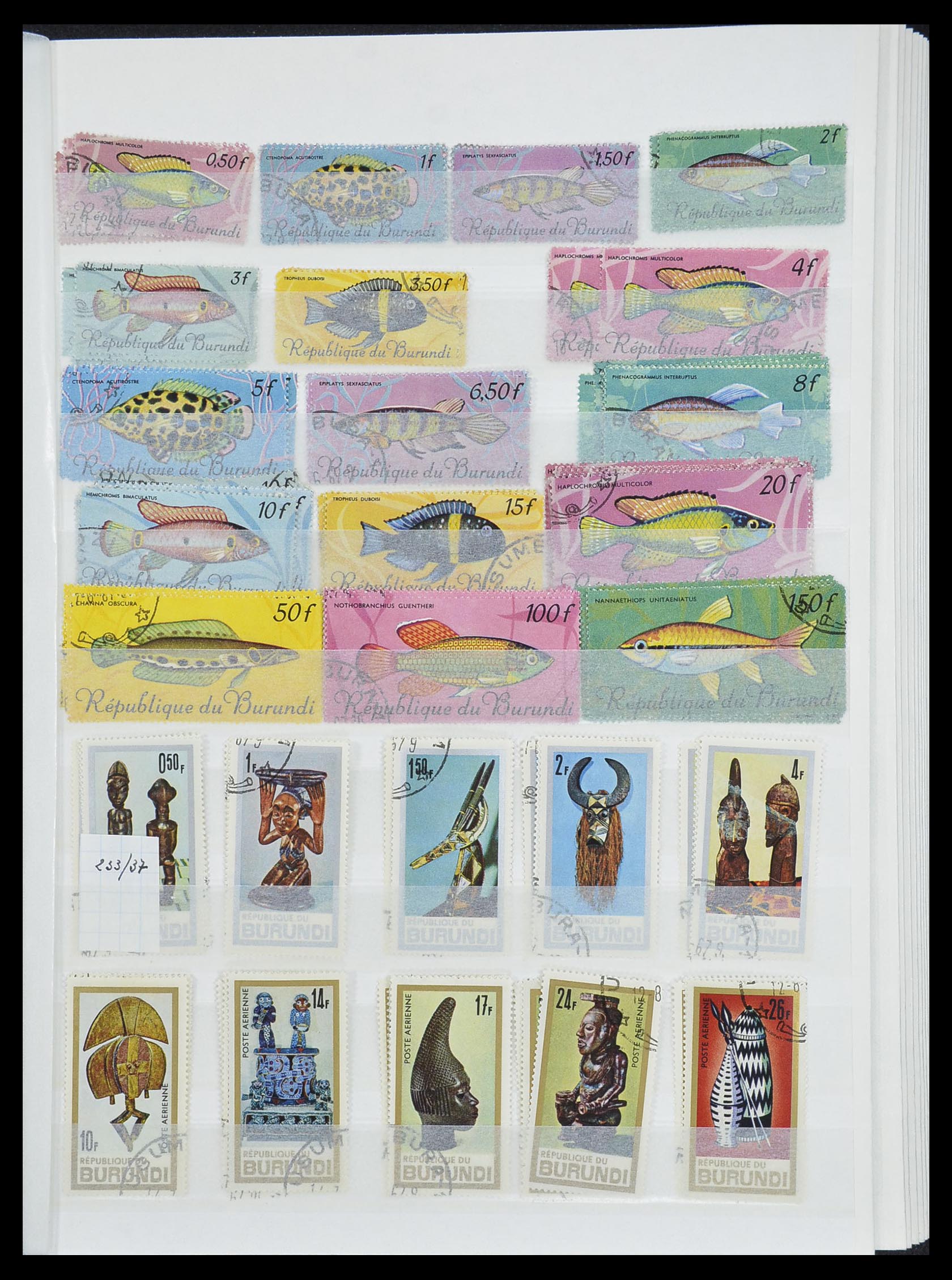 33855 019 - Postzegelverzameling 33855 Burundi 1962-1974.