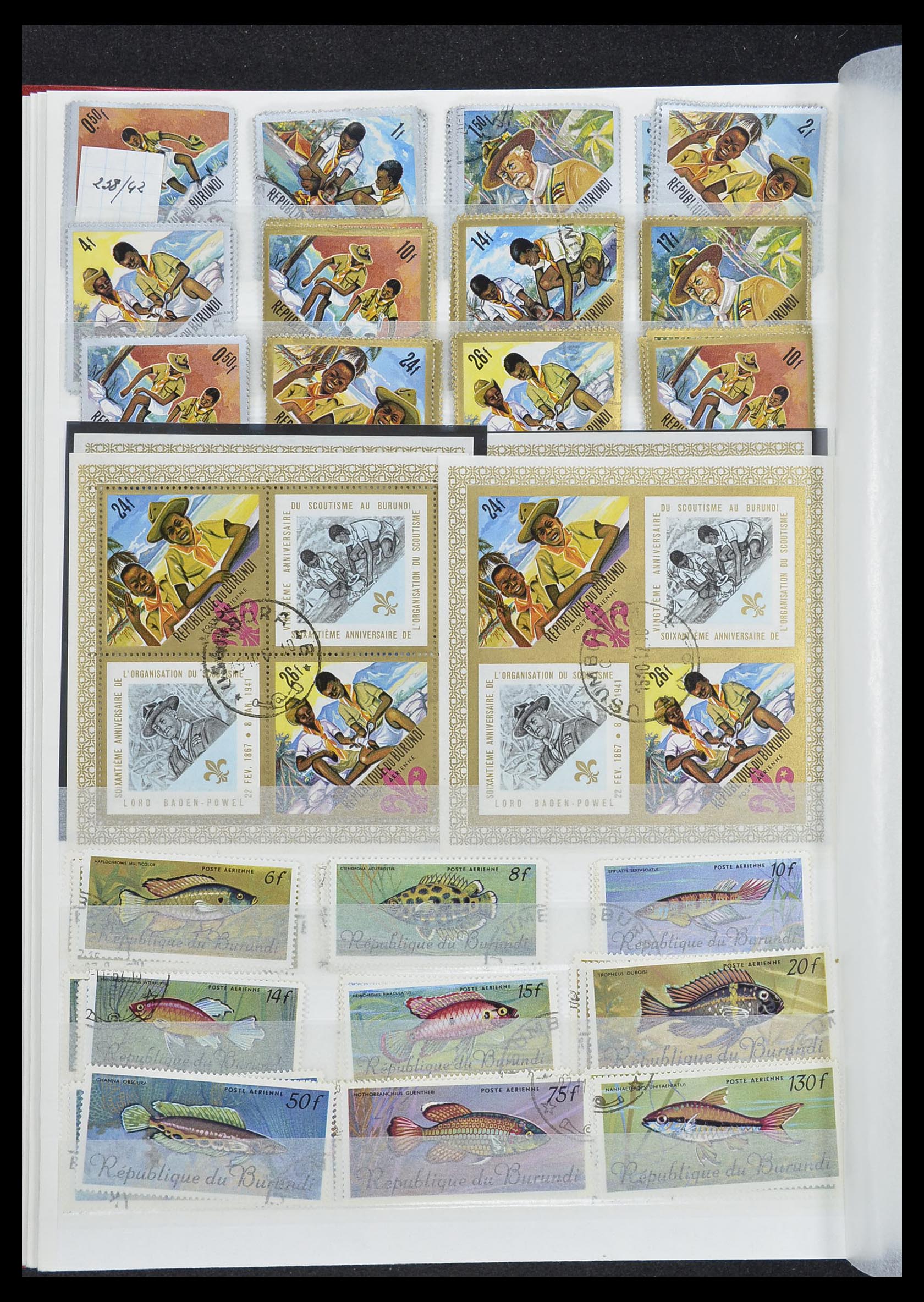 33855 020 - Postzegelverzameling 33855 Burundi 1962-1974.