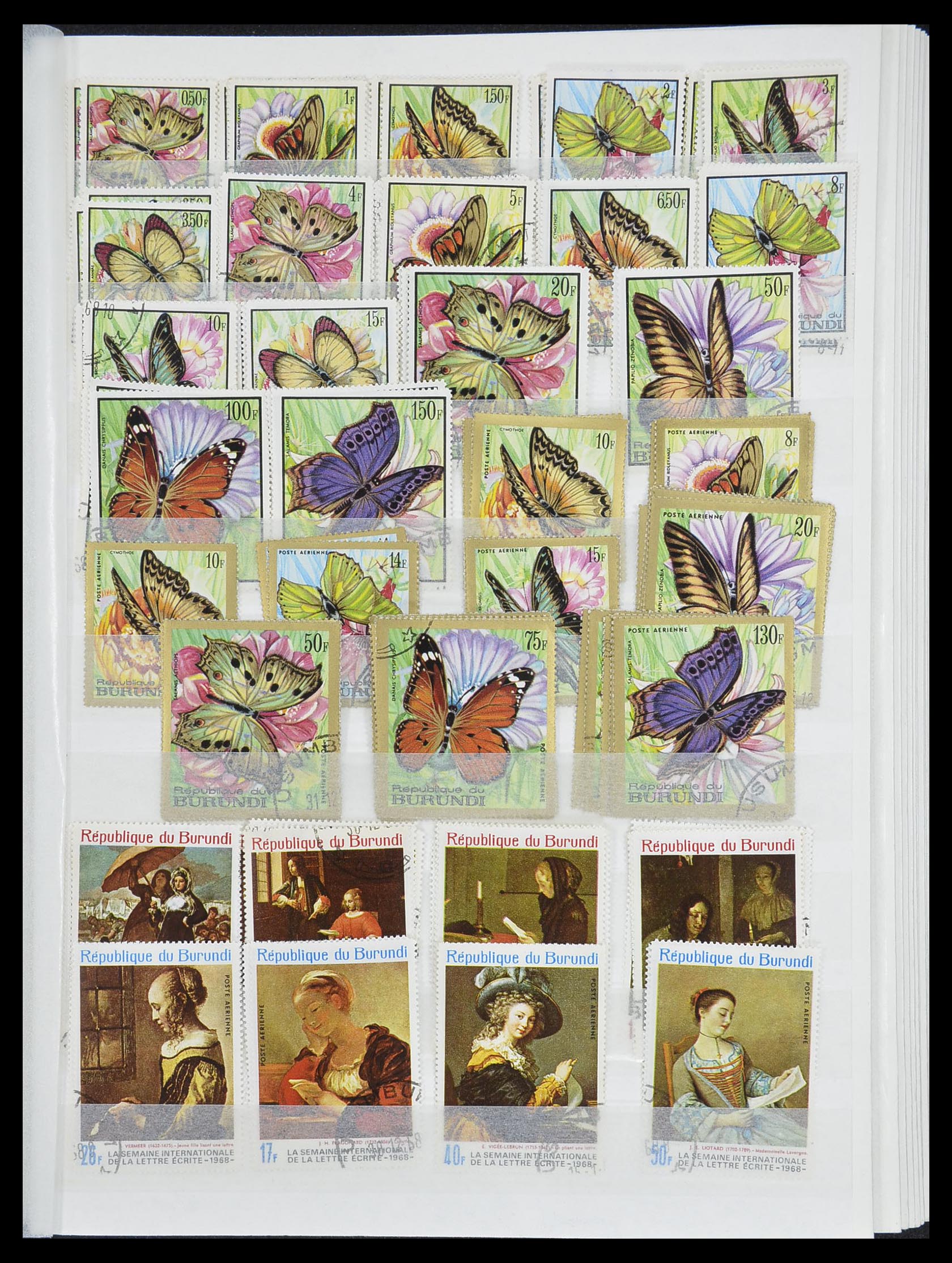 33855 025 - Postzegelverzameling 33855 Burundi 1962-1974.