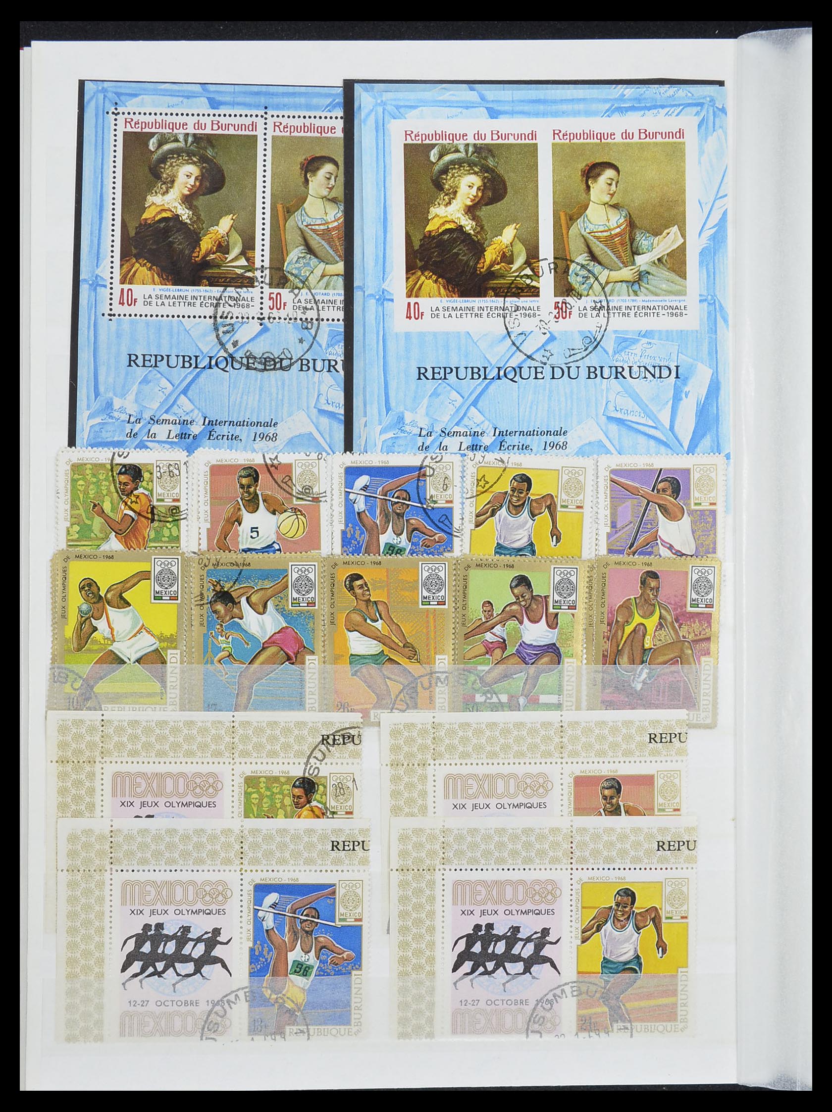33855 026 - Postzegelverzameling 33855 Burundi 1962-1974.