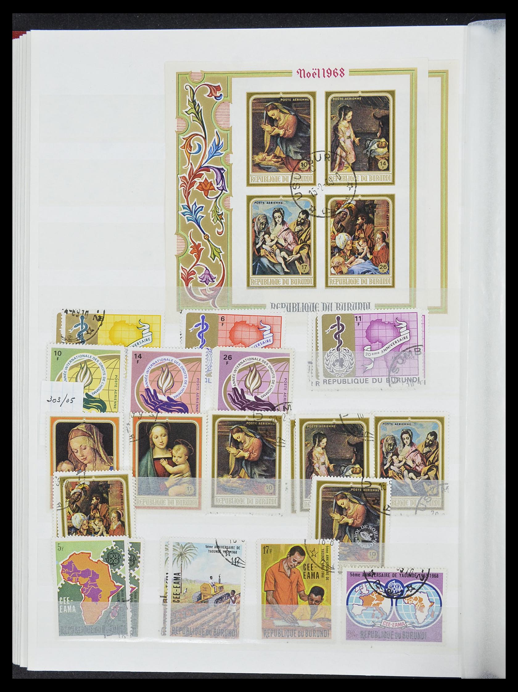 33855 028 - Postzegelverzameling 33855 Burundi 1962-1974.