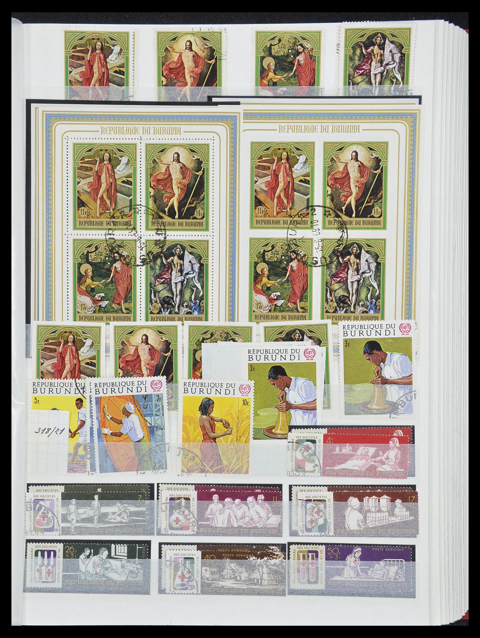 33855 029 - Postzegelverzameling 33855 Burundi 1962-1974.