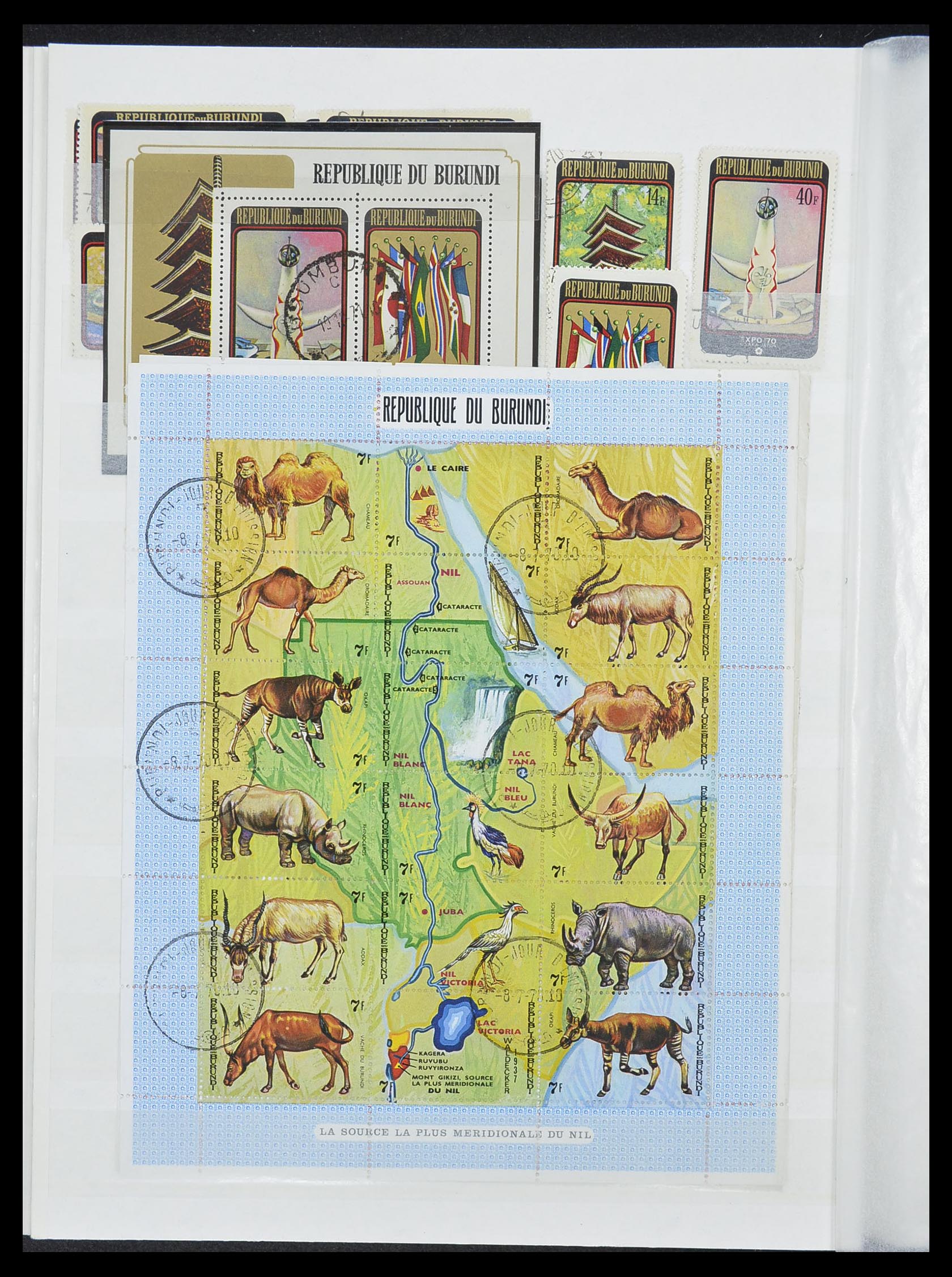 33855 036 - Postzegelverzameling 33855 Burundi 1962-1974.