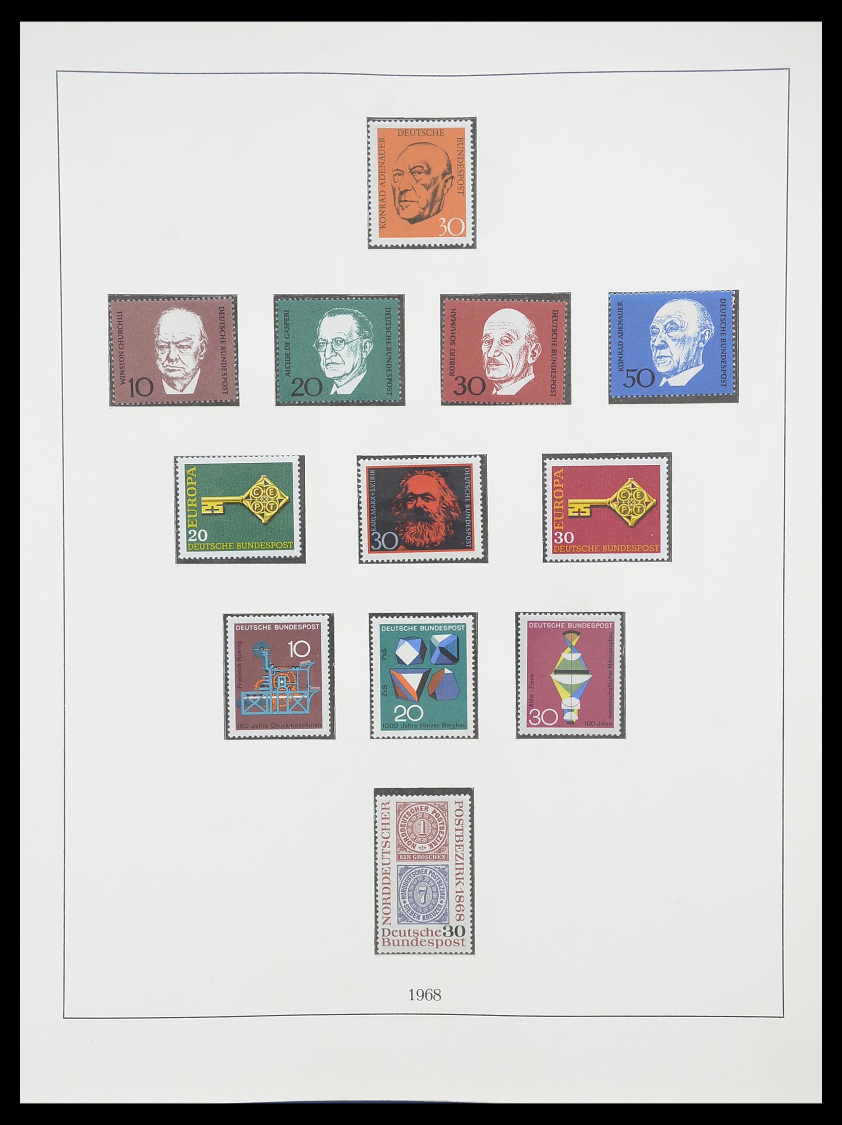 33856 040 - Stamp collection 33856 Bundespost 1949-1977.