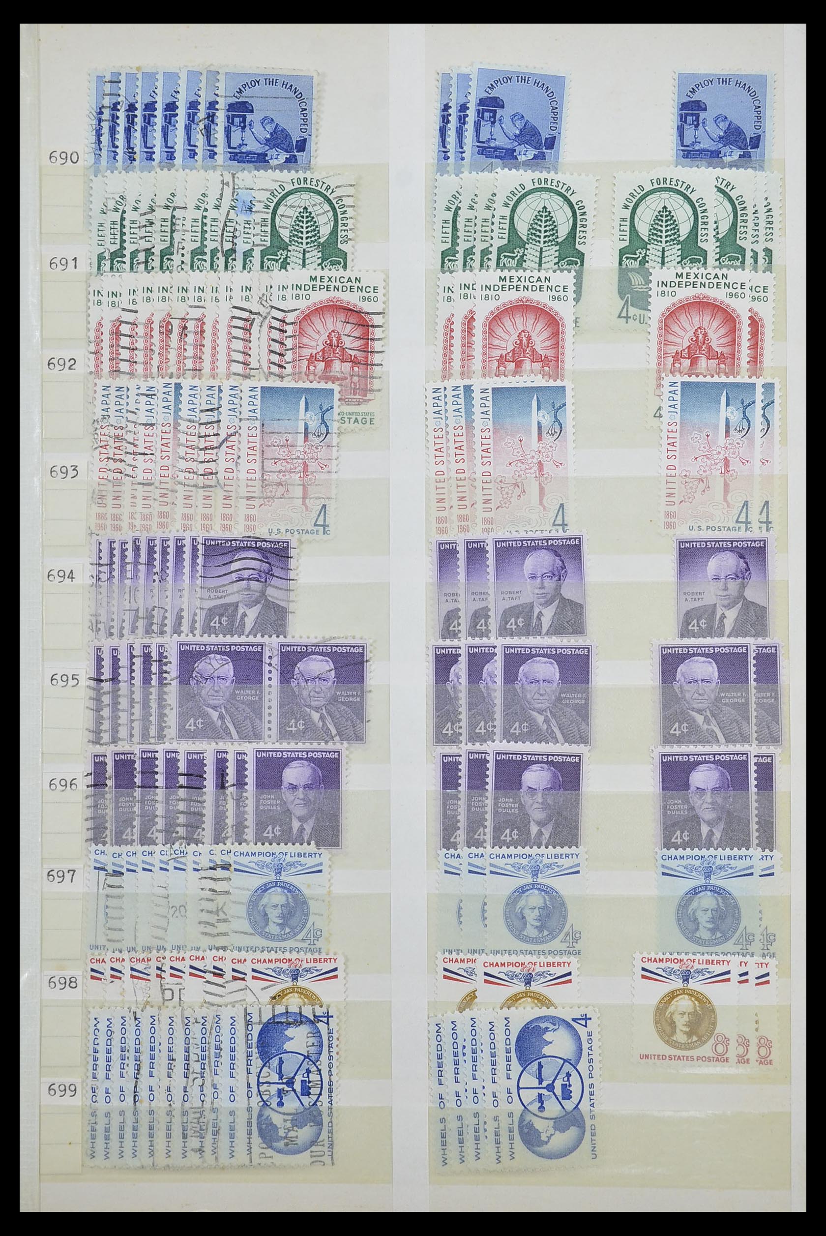 33857 003 - Stamp collection 33857 USA 1959-1988.