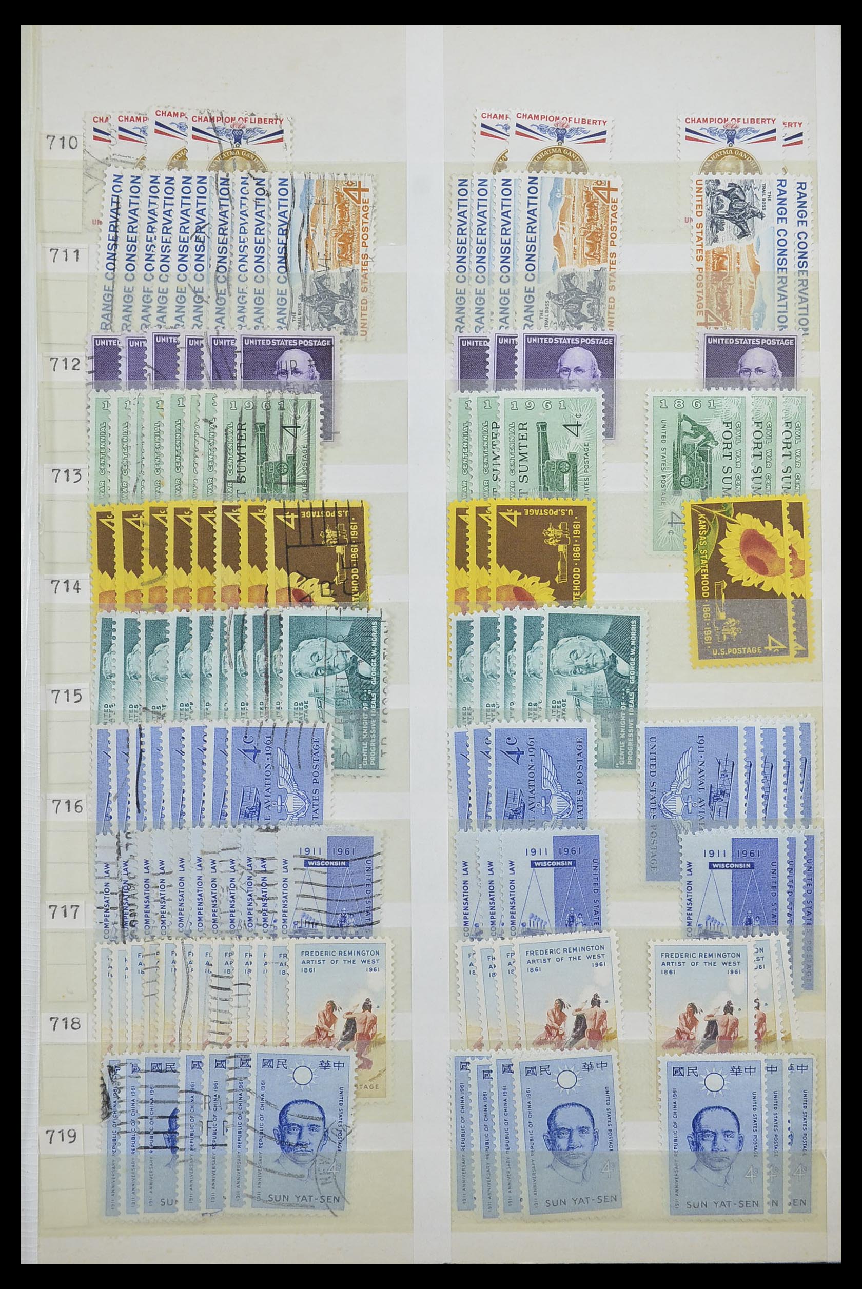33857 005 - Stamp collection 33857 USA 1959-1988.