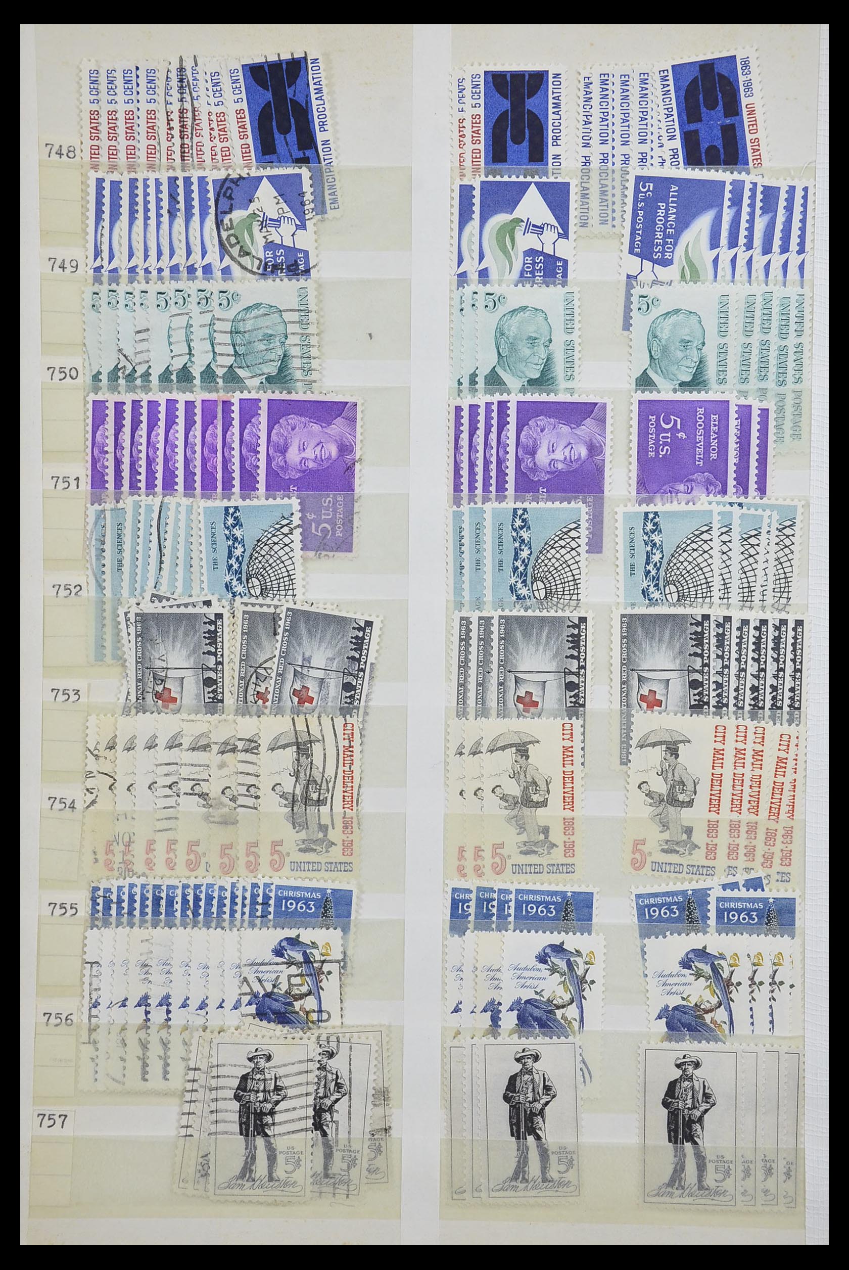 33857 010 - Stamp collection 33857 USA 1959-1988.