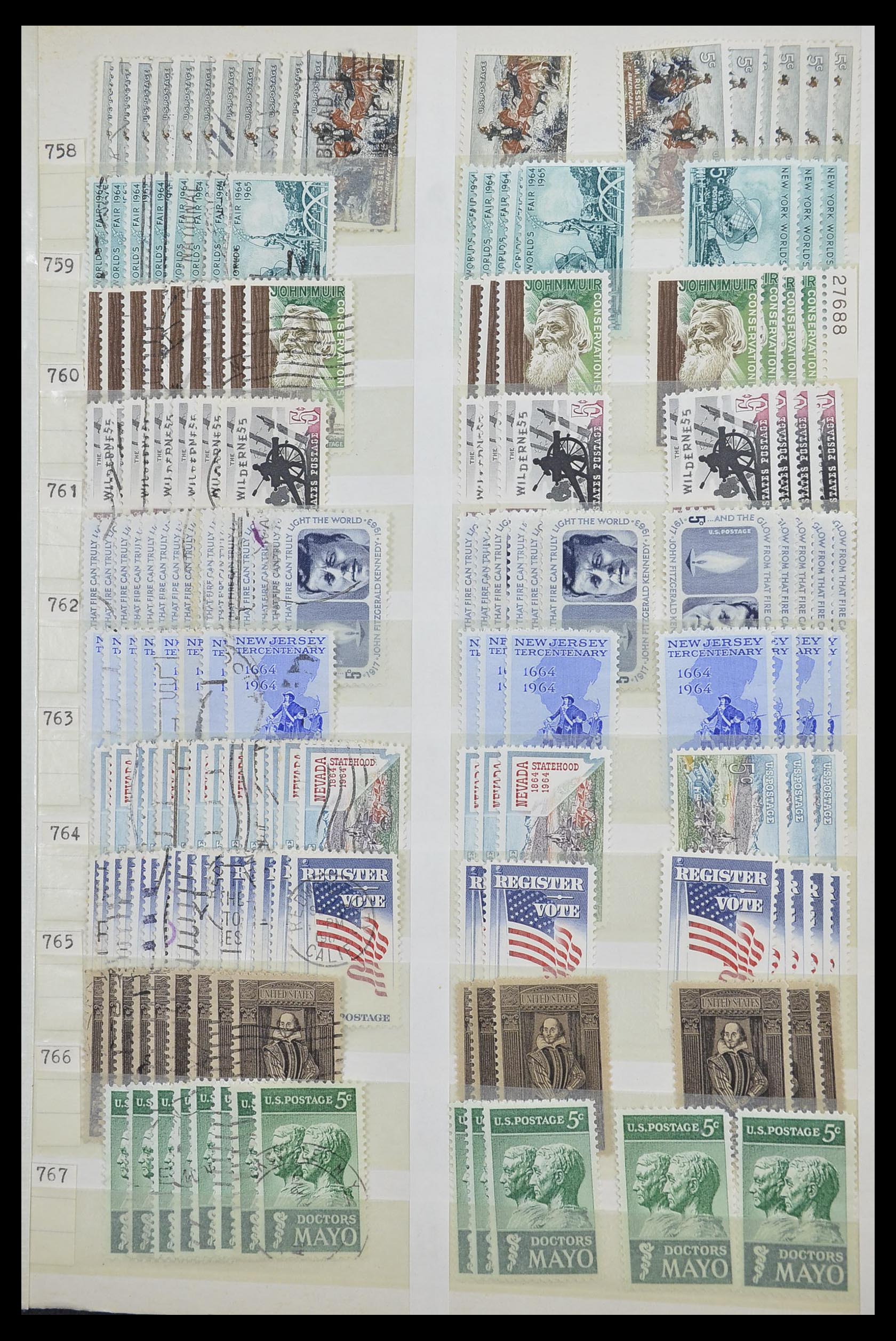 33857 011 - Stamp collection 33857 USA 1959-1988.