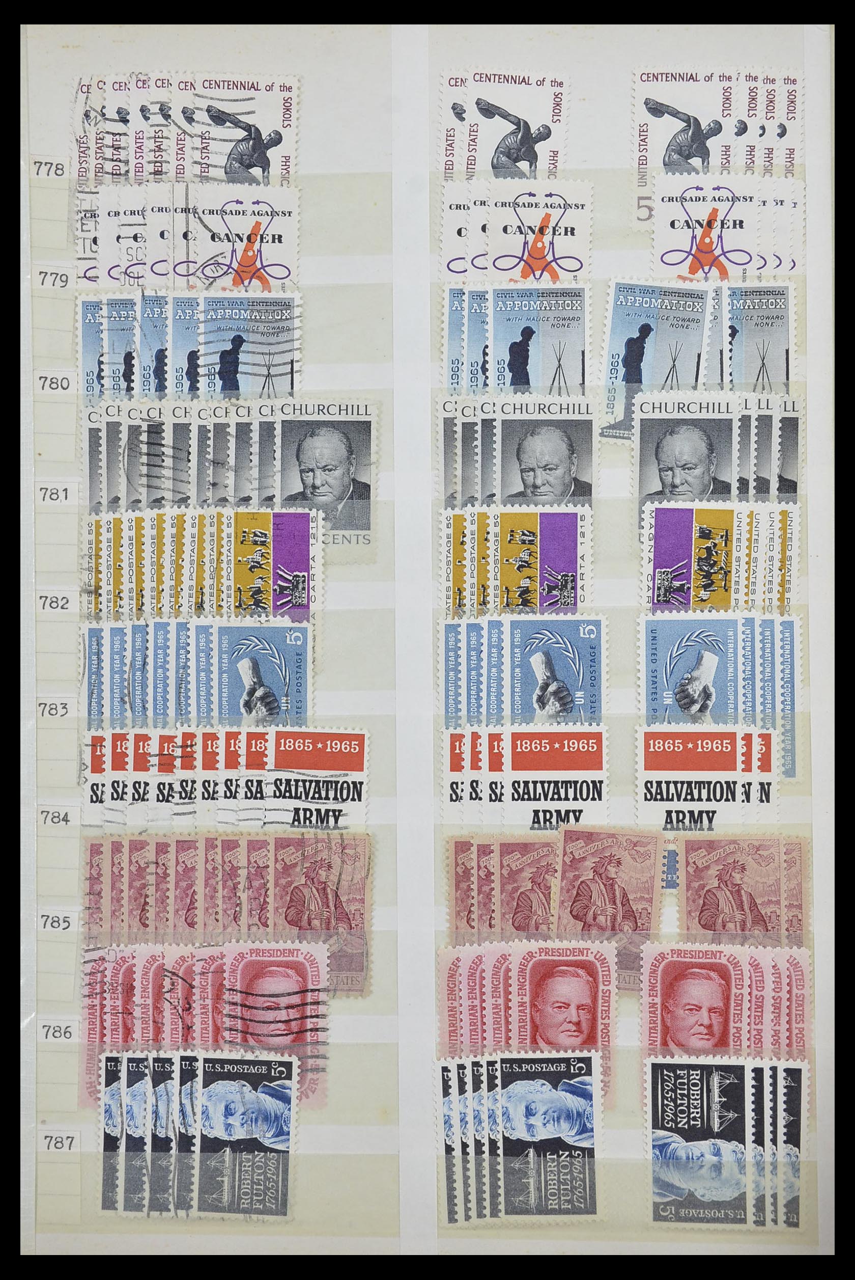 33857 013 - Stamp collection 33857 USA 1959-1988.
