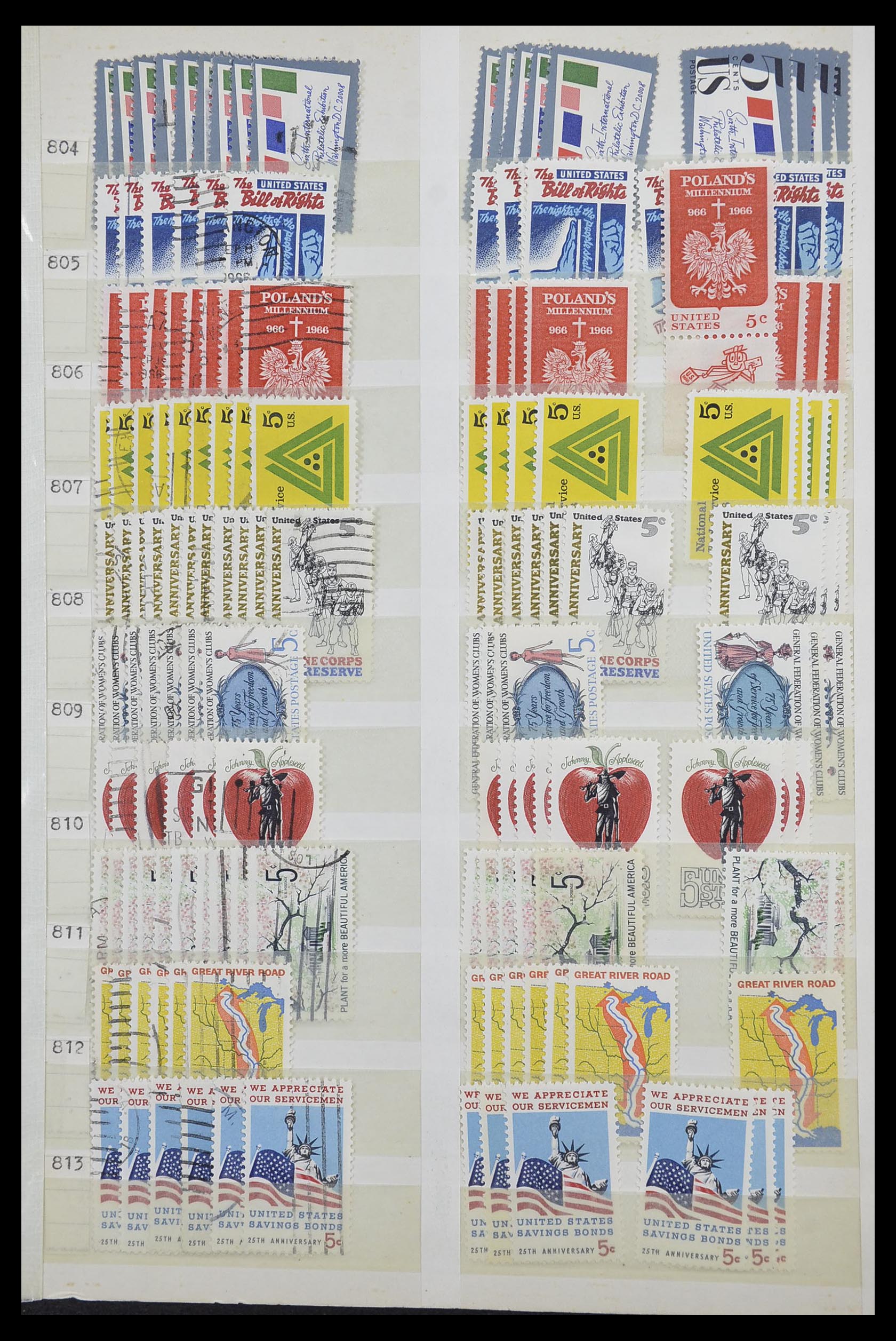 33857 017 - Stamp collection 33857 USA 1959-1988.