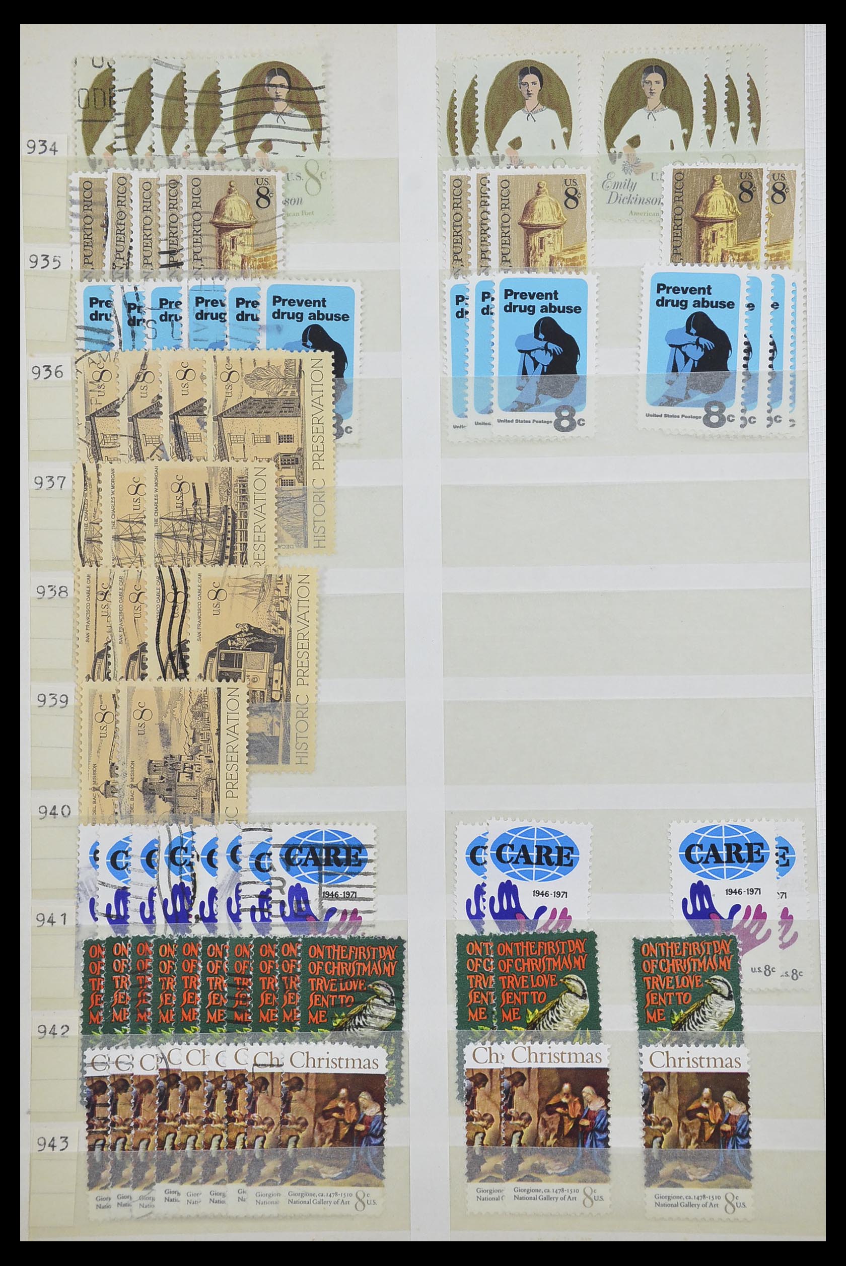 33857 034 - Stamp collection 33857 USA 1959-1988.