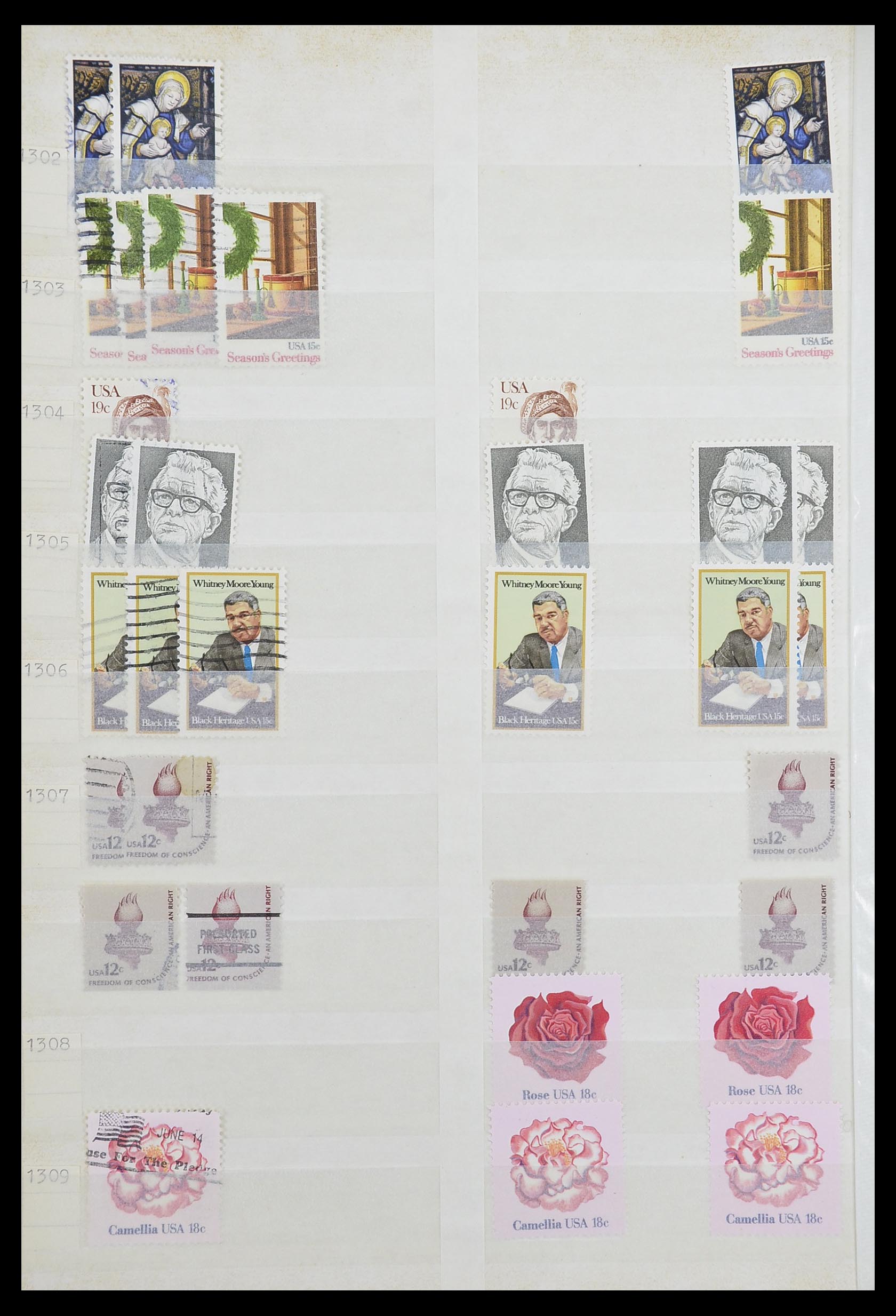 33857 074 - Stamp collection 33857 USA 1959-1988.