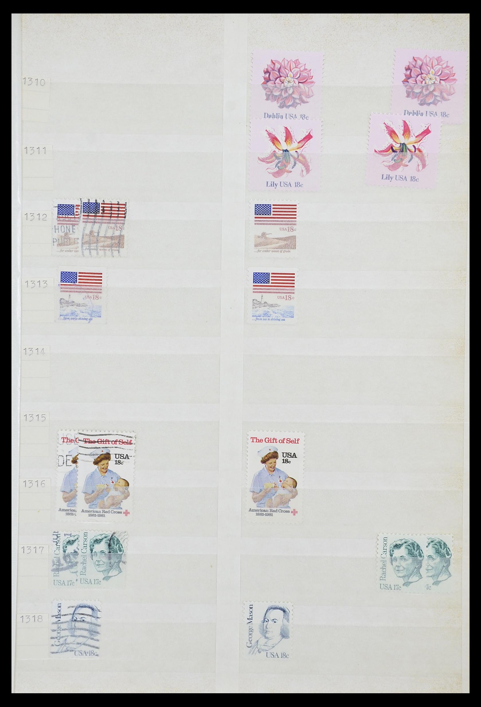 33857 075 - Stamp collection 33857 USA 1959-1988.