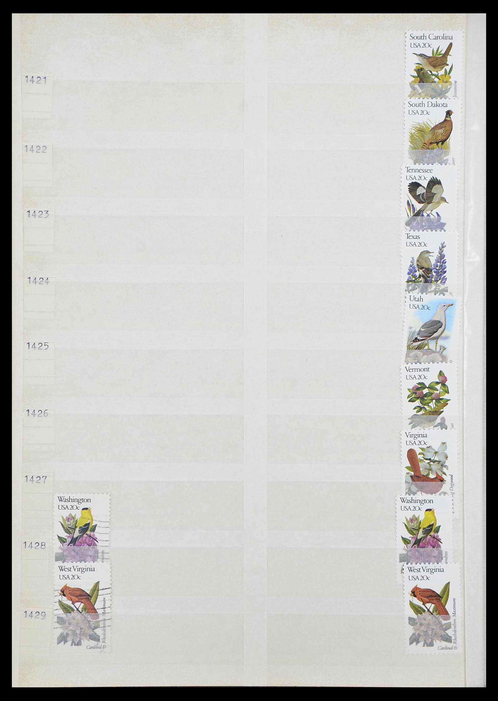 33857 088 - Stamp collection 33857 USA 1959-1988.
