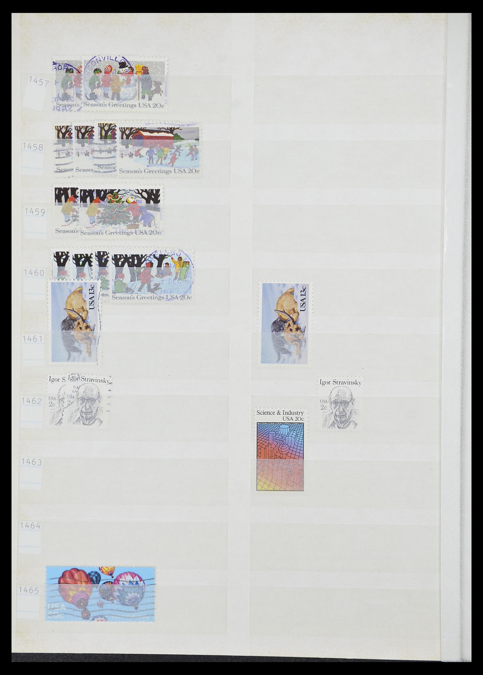 33857 092 - Stamp collection 33857 USA 1959-1988.