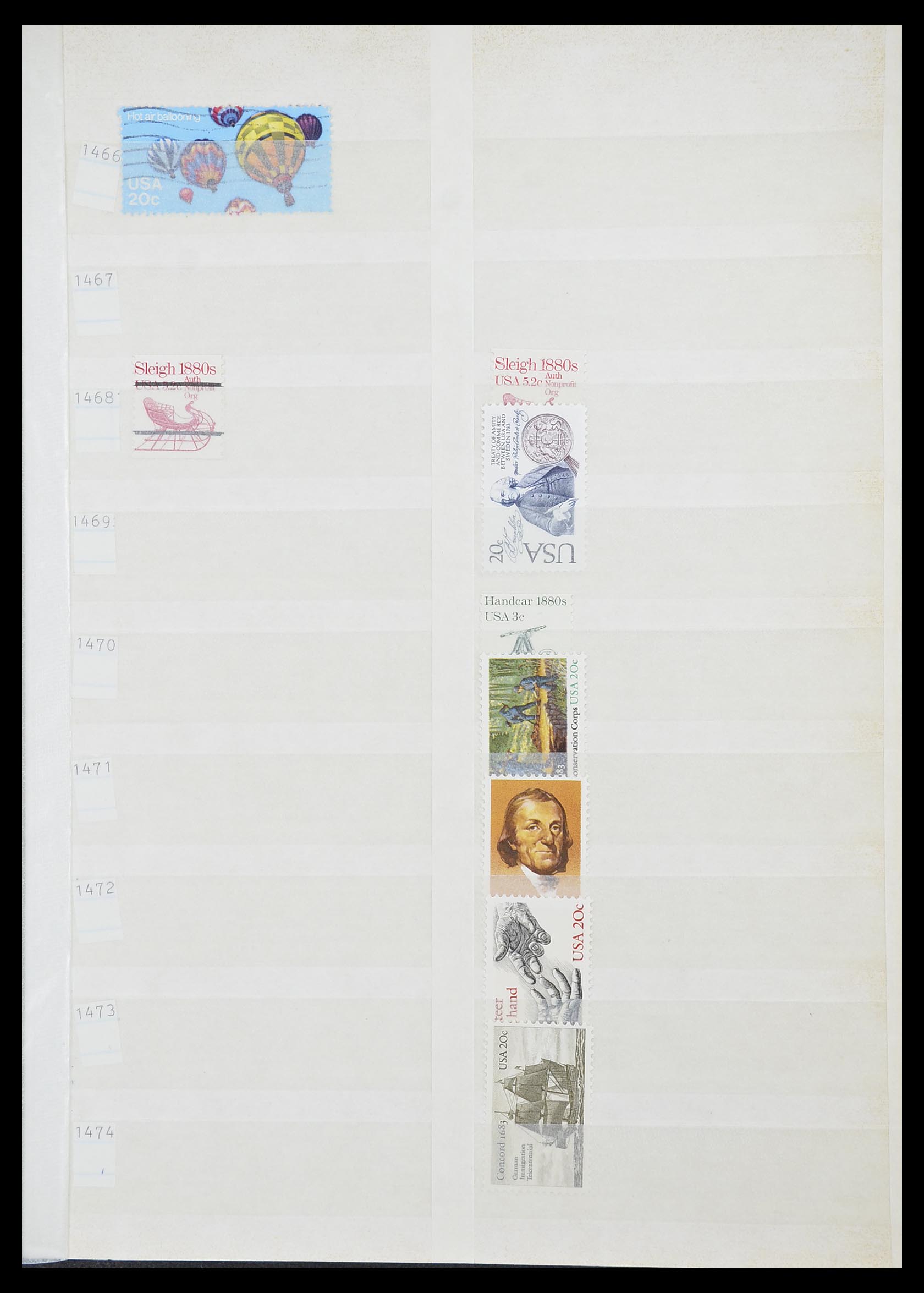 33857 093 - Stamp collection 33857 USA 1959-1988.