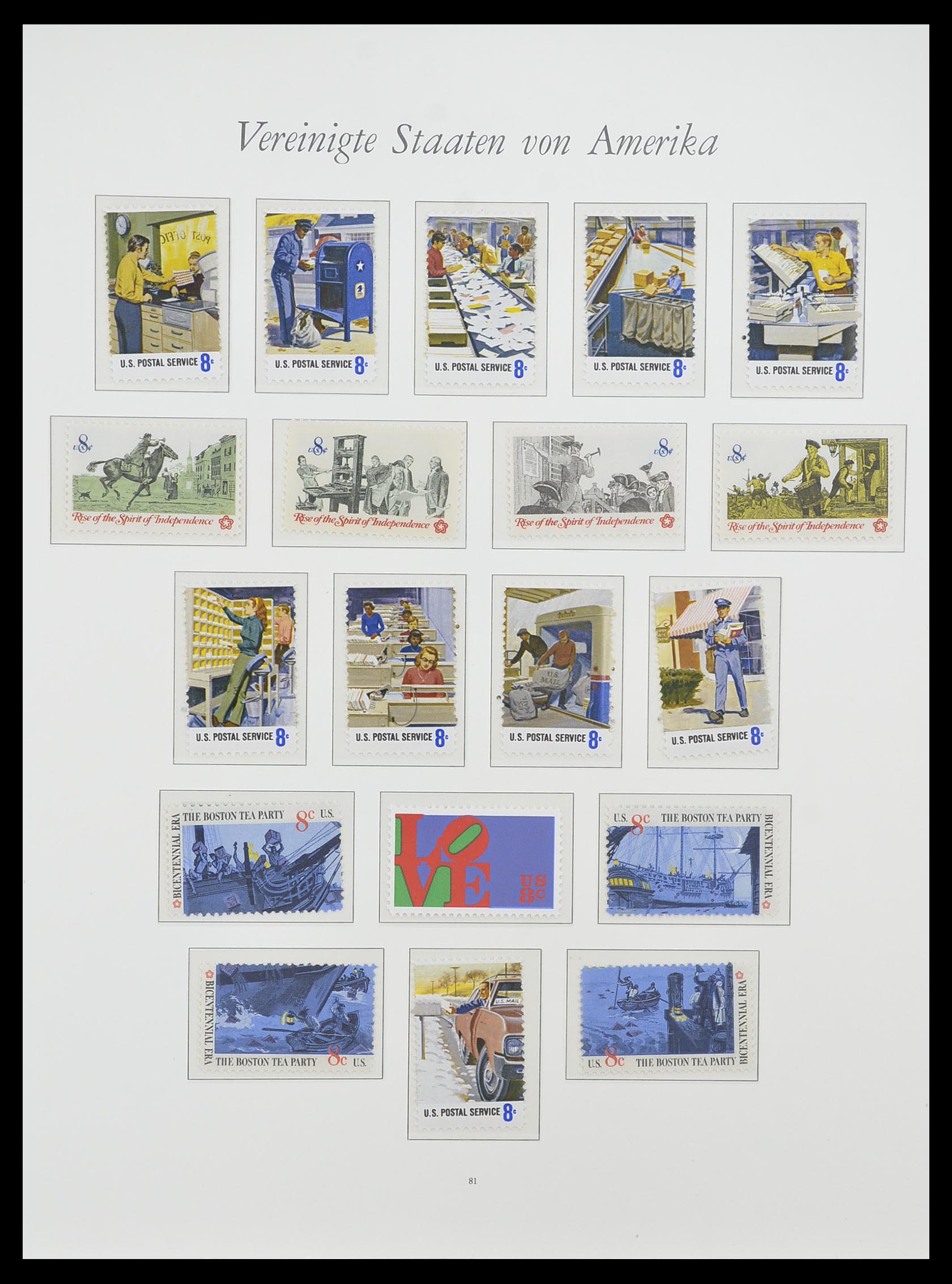 33857 123 - Stamp collection 33857 USA 1959-1988.